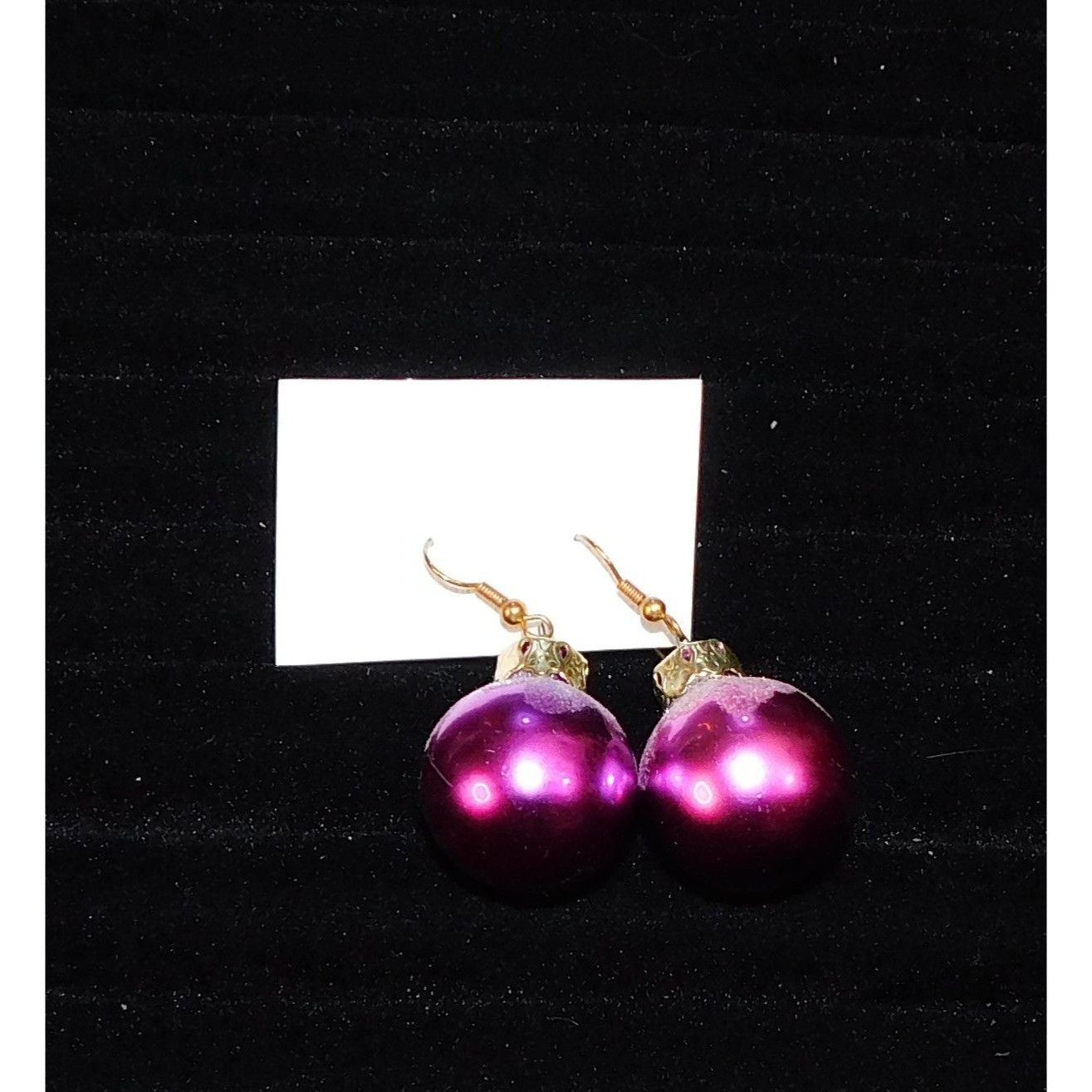 Other Snowy Purple Holiday Ornament Drop Earrings Size ONE SIZE - 5 Thumbnail