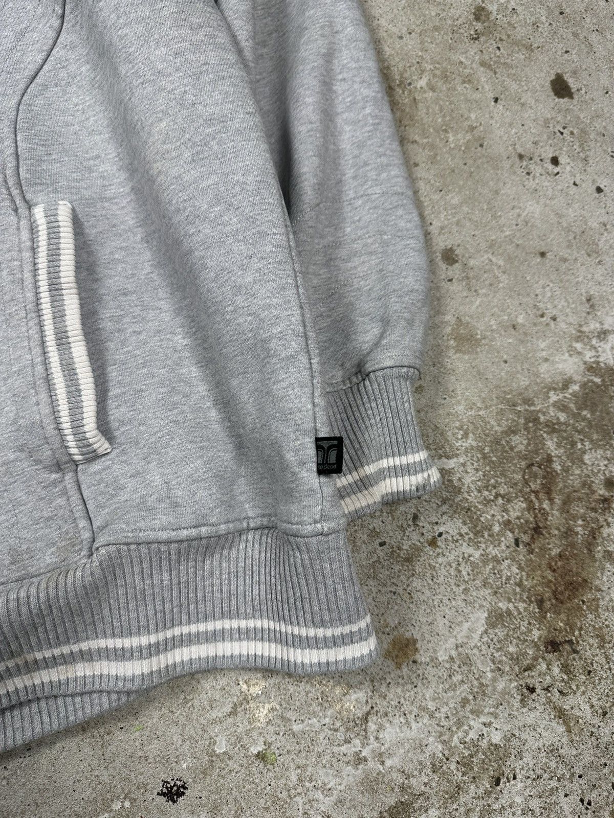 Drop Dead × Drop Dead Clothing Vintage Y2K Drop Dead Grey Full Zip Heavyweight Hoodie Size US L / EU 52-54 / 3 - 3 Thumbnail