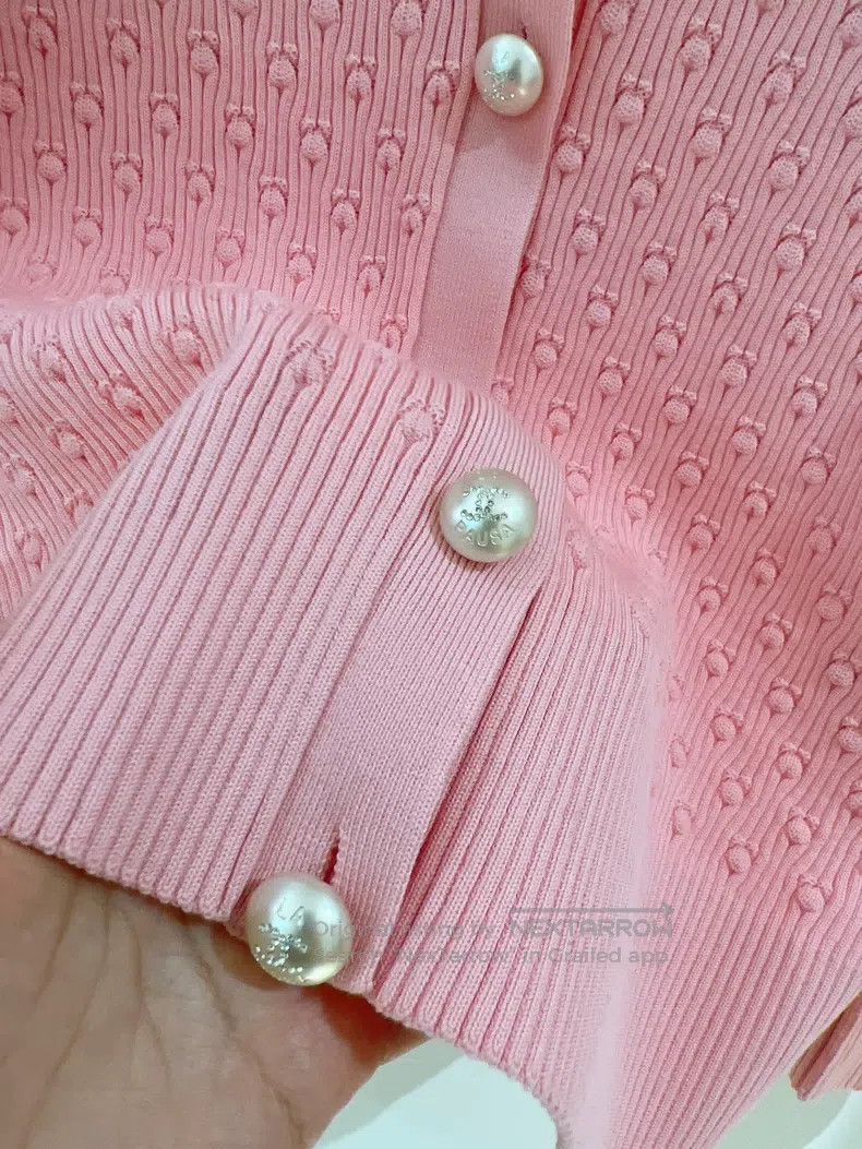 Chanel Chanel Cruise ship series pink knitted cardigan coat Size XXS / US 00 / IT 34 - 6 Thumbnail