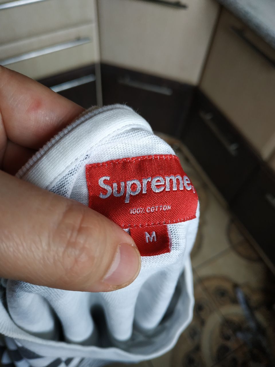 Supreme Supreme Checkerboard Pocket Tee Black/White Small Box Logo Size US M / EU 48-50 / 2 - 2 Thumbnail
