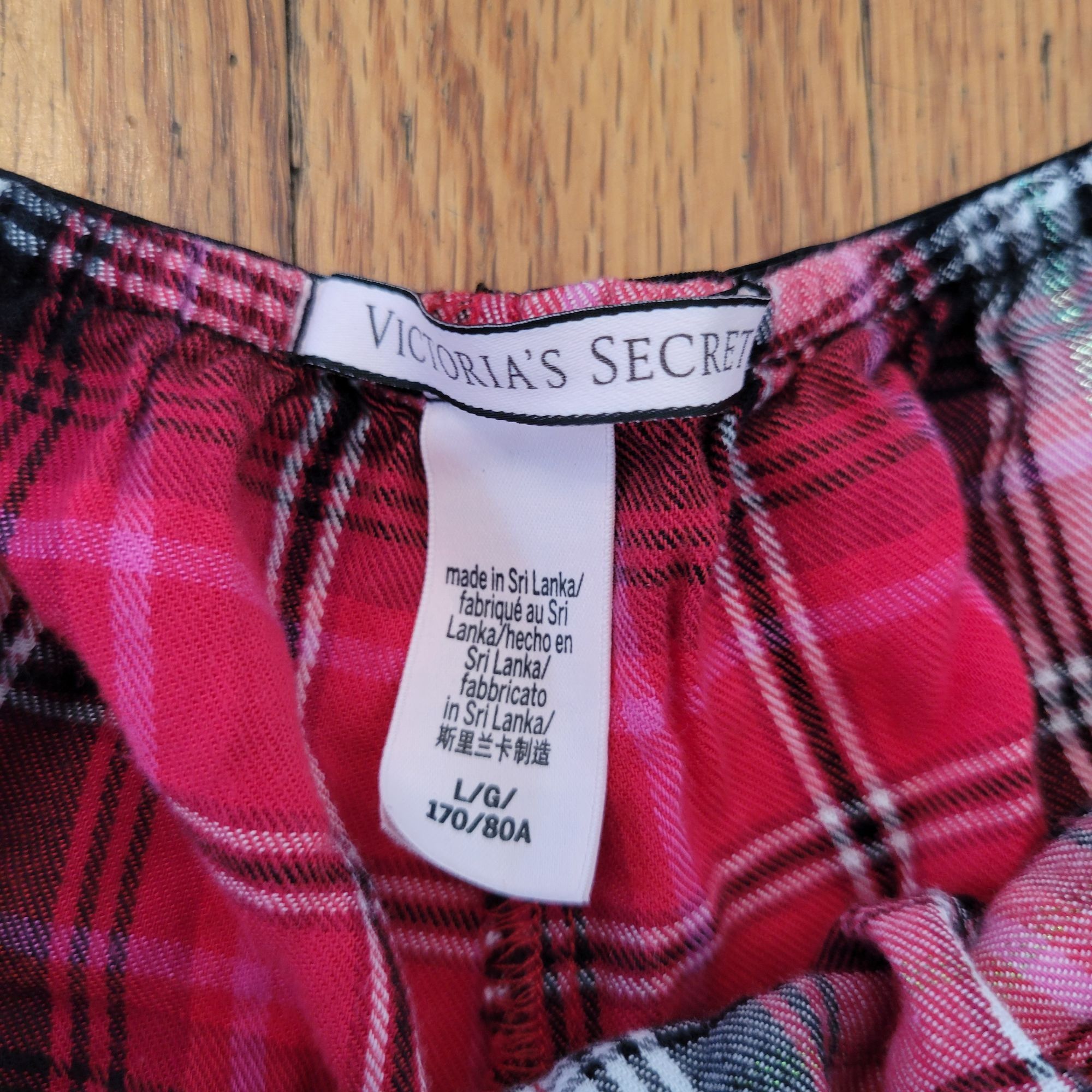 Victoria's Secret Victorias Secret L Red Plaid 2 Piece Pajama Set Lace Trim Sh Size L / US 10 / IT 46 - 13 Thumbnail