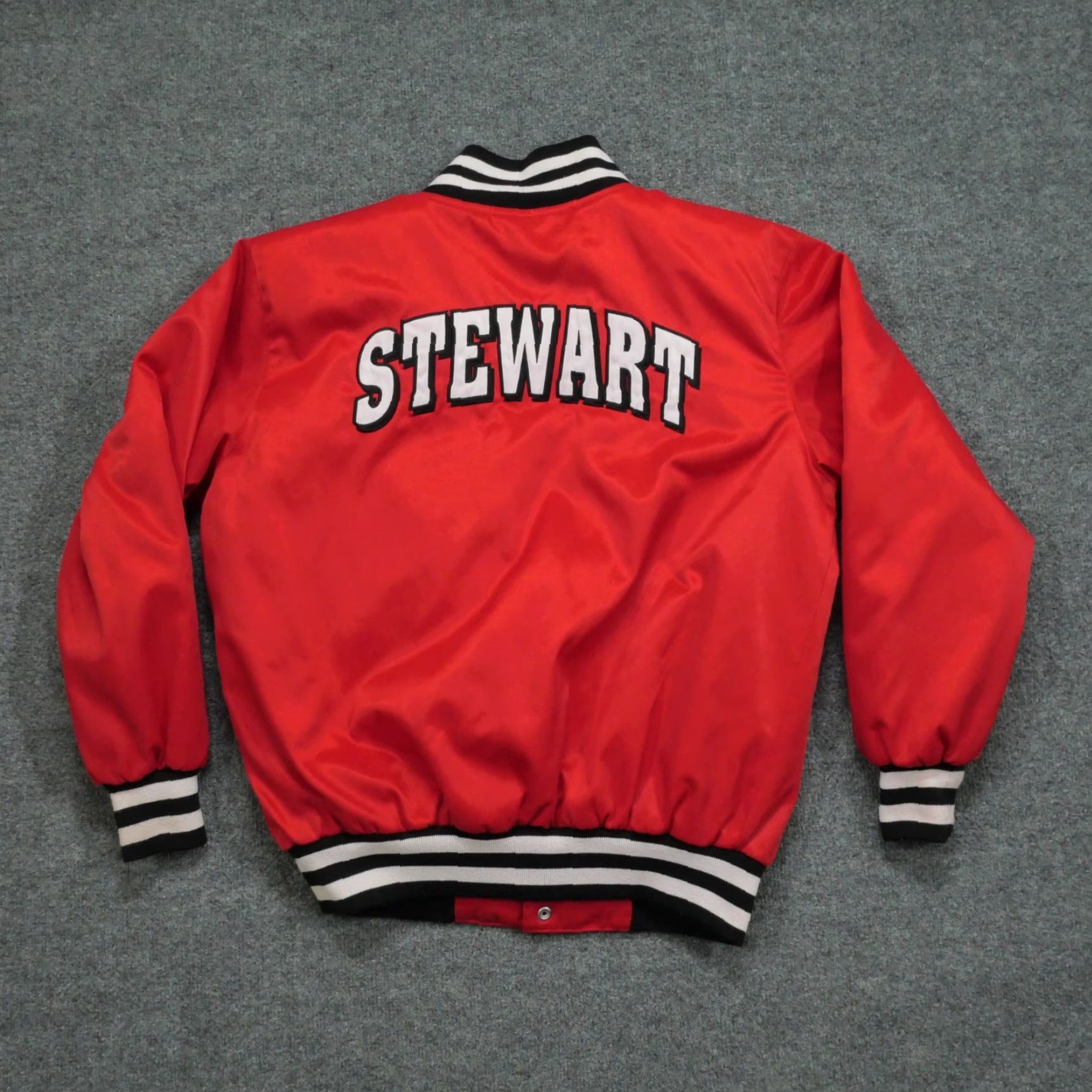 Chase Authentics VINTAGE Tony Stewart Jacket Adult Small Red Snap Varsity Quilt Lined Nascar Y2K Chase Authentics Bomber Jacket Blue 80s Mens S Size US S / EU 44-46 / 1 - 2 Thumbnail