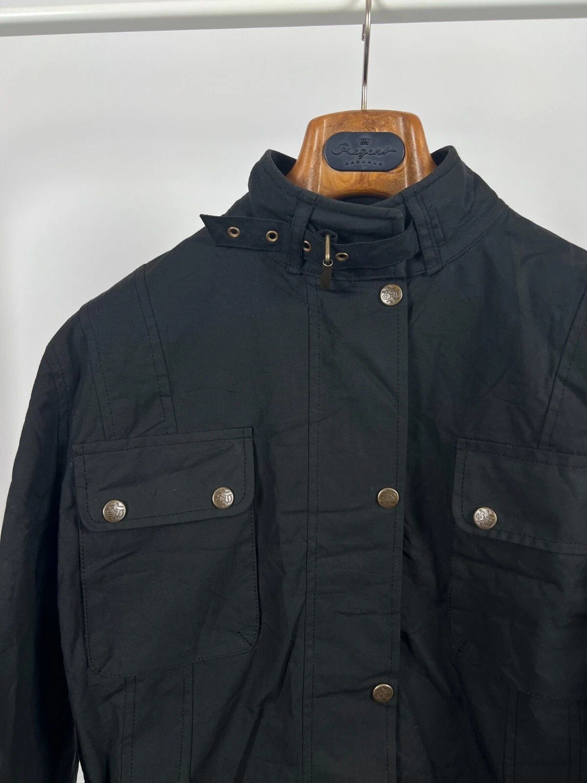 Other Burke & Wills Australia Biker Waxed Oil Belted Jacket Size XXL / US 16-18 / IT 52-54 - 4 Thumbnail