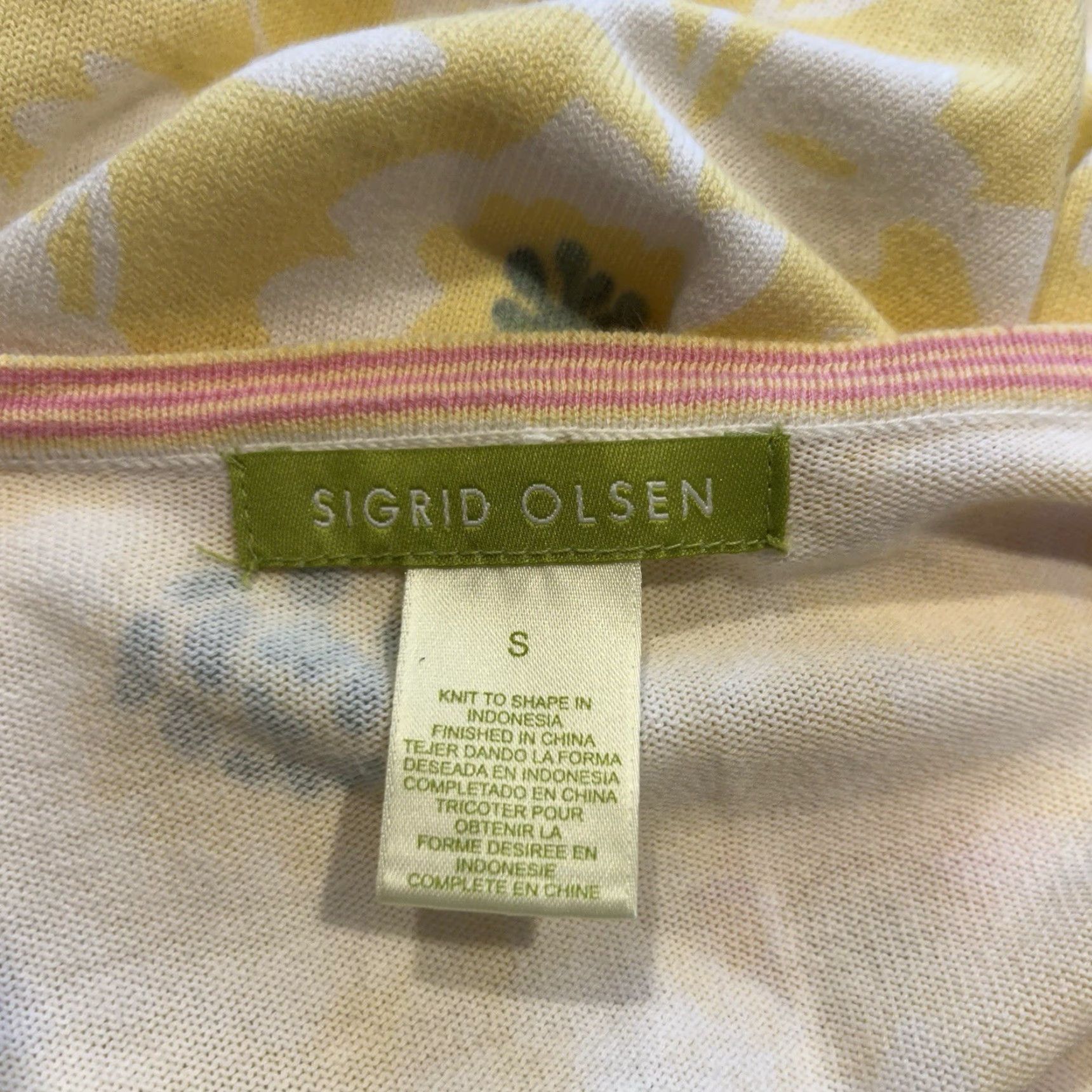 Vintage Sigrid Olsen Floral Crystal-Button Front Cardigan Sweater Women Sz S Spring Summer Fall Winter Cardigan Womens Size S / US 4 / IT 40 - 7 Thumbnail