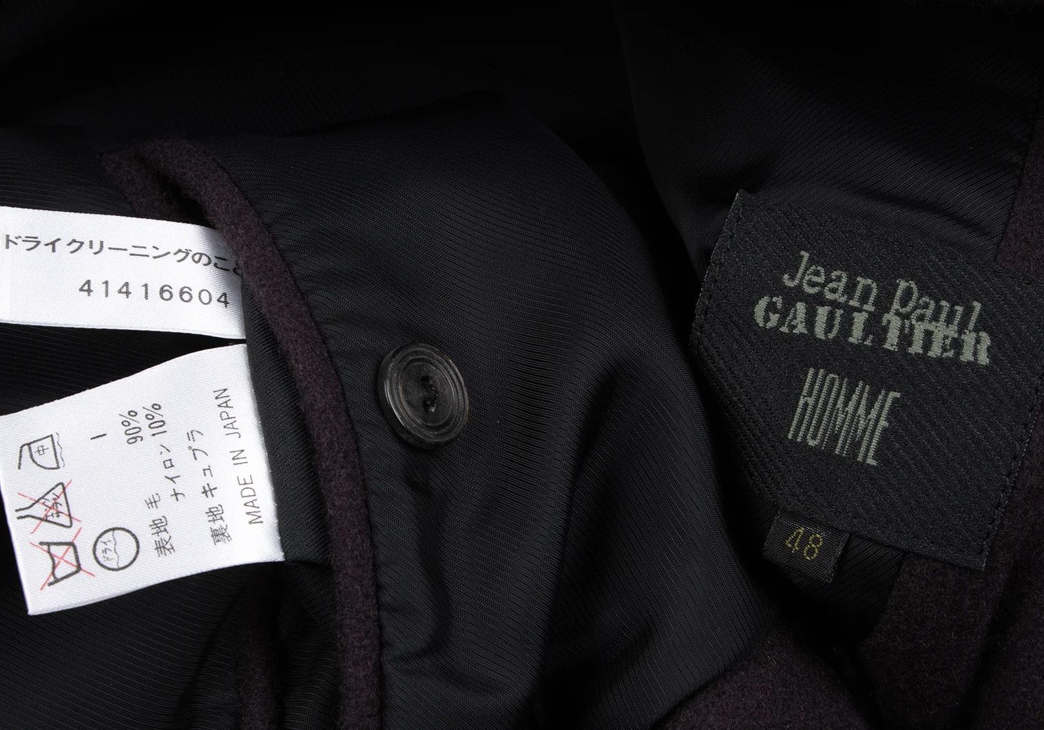 Jean Paul Gaultier Wool Nylon Peak Lapel Coat in Burdy Size 48 Size US M / EU 48-50 / 2 - 18 Thumbnail