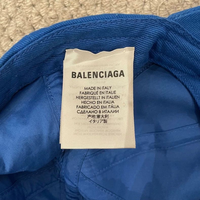 Balenciaga Balenciaga Cobalt Blue Embroidered Logo Cap 2502-Nextarrow Size ONE SIZE - 5 Thumbnail