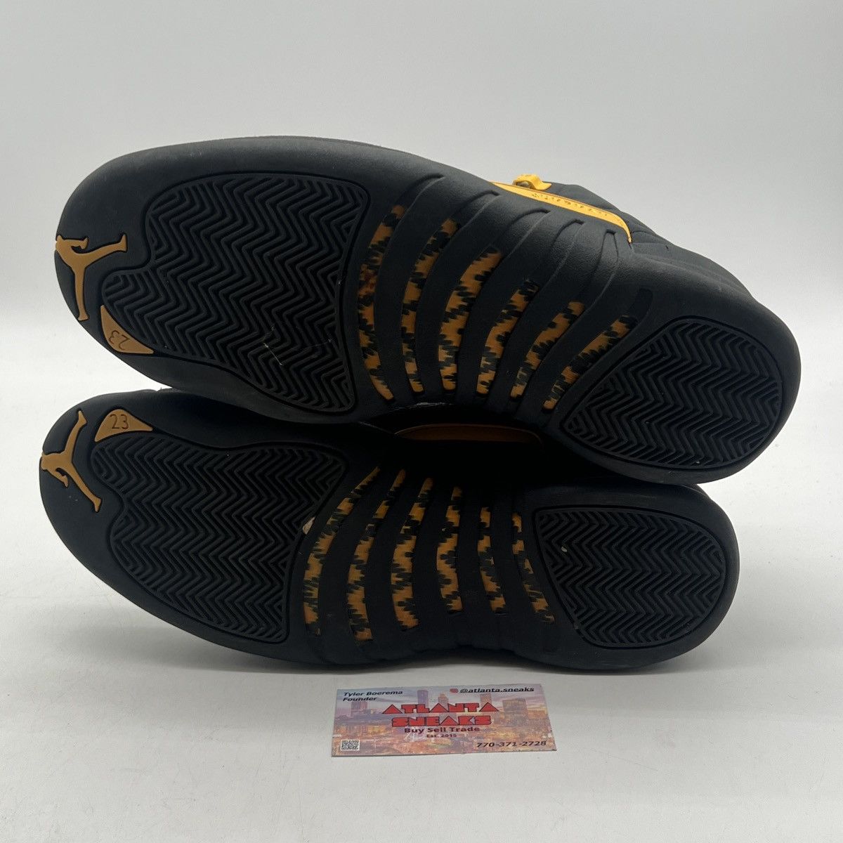 Jordan Brand Air Jordan 12 black taxi Size US 11 / EU 44 - 7 Thumbnail