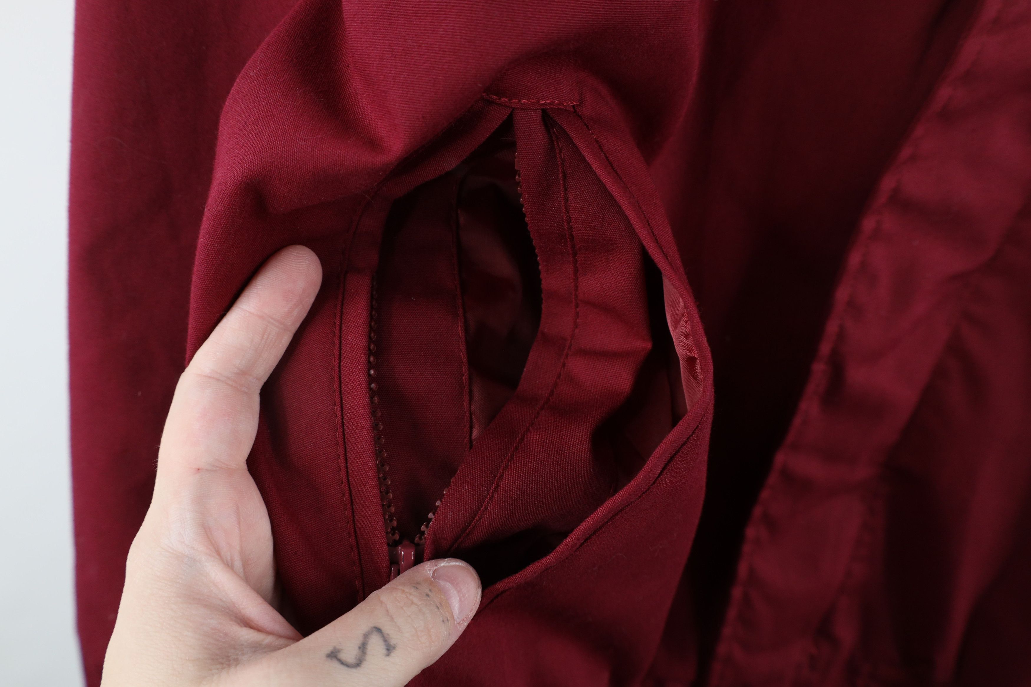 Vintage Vintage 90s Streetwear Blank Full Zip Bomber Jacket Red Size US M / EU 48-50 / 2 - 5 Thumbnail