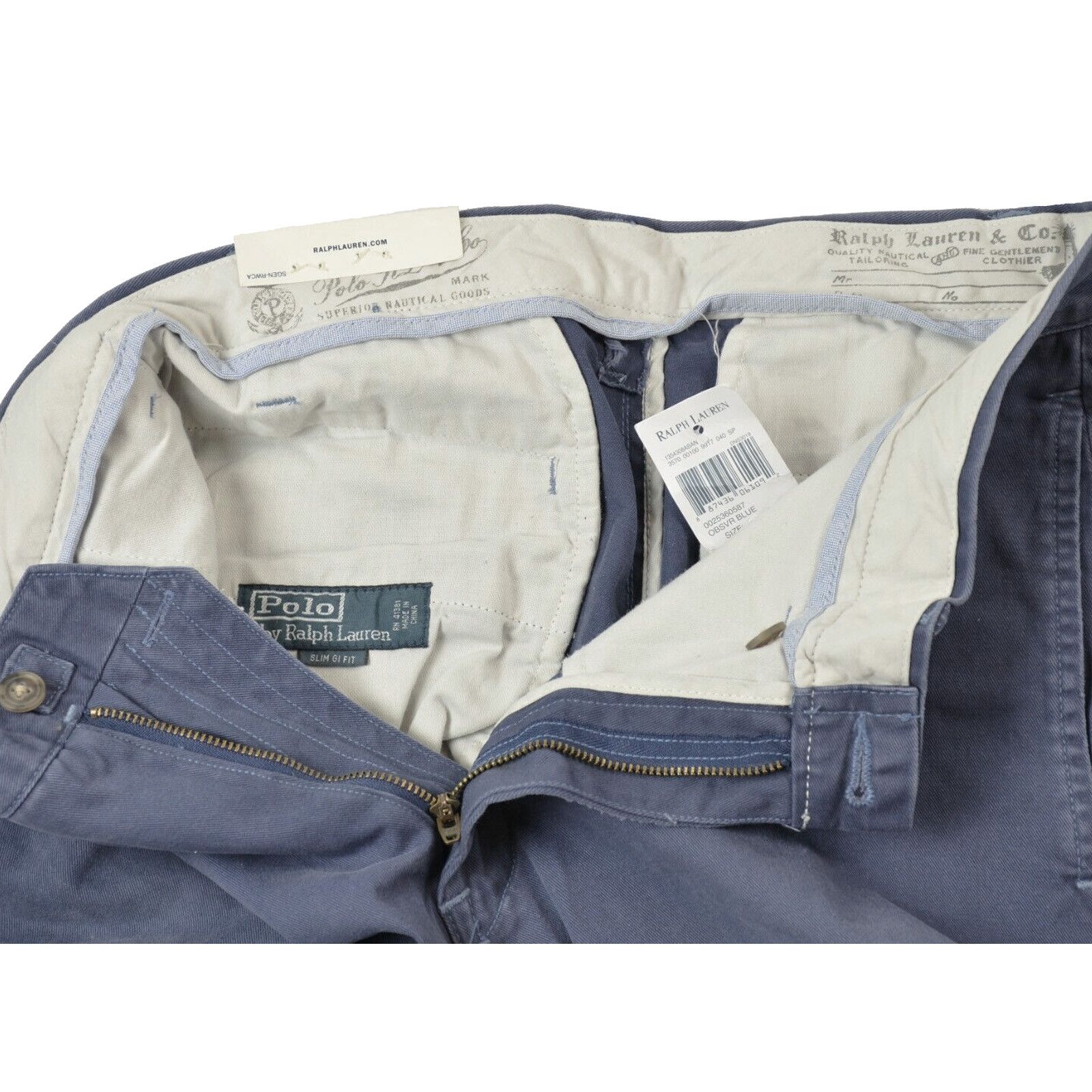 Polo Ralph Lauren NEW Vintage Polo Ralph Lauren Slim GI Chinos! 36 Faded Blue Size US 36 / EU 52 - 5 Thumbnail