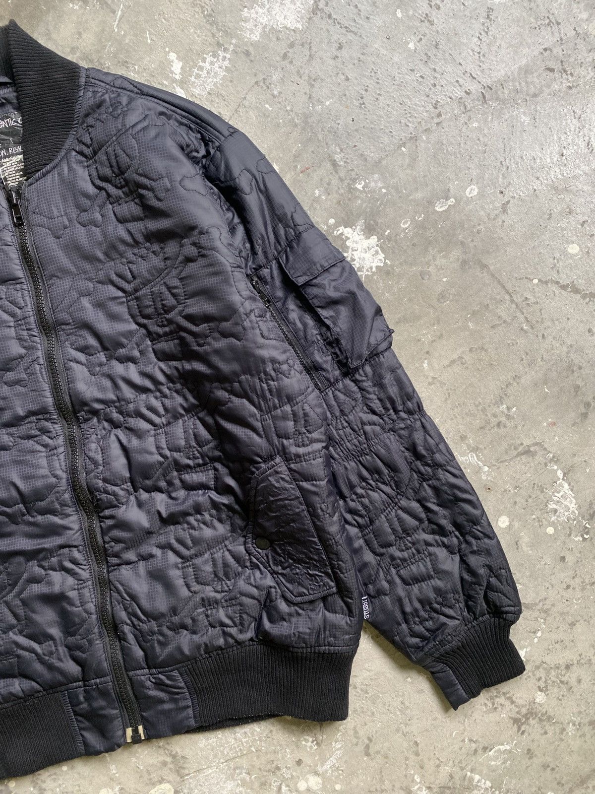 Stussy × Vintage Rare Vintage Stussy Monogram Skull Quilted Thermolite Jacket Size US L / EU 52-54 / 3 - 4 Thumbnail