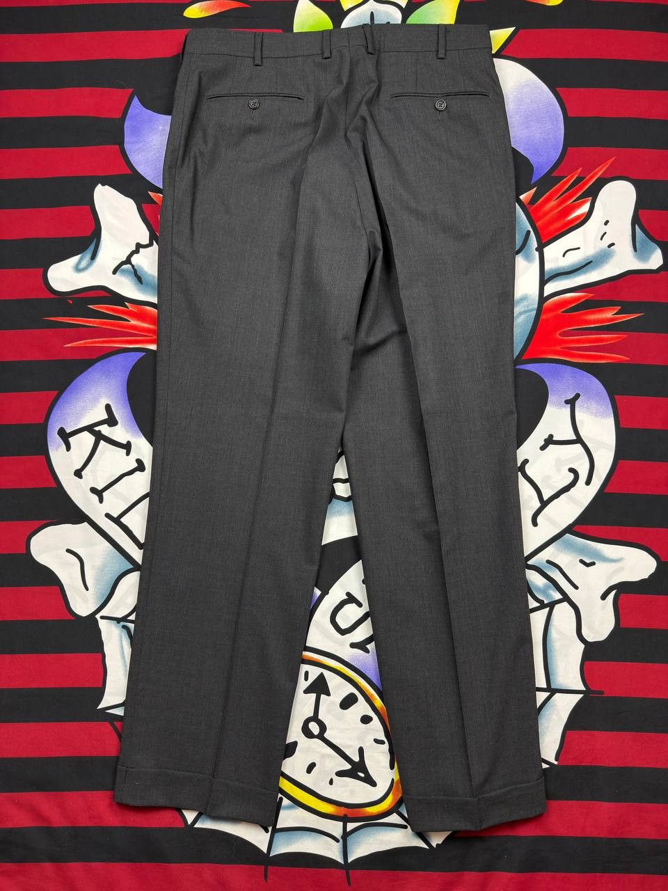 Burberry Burberry Mens Suit Wool Luxury Blazer Jacket & Pants Size 52L - 9 Thumbnail