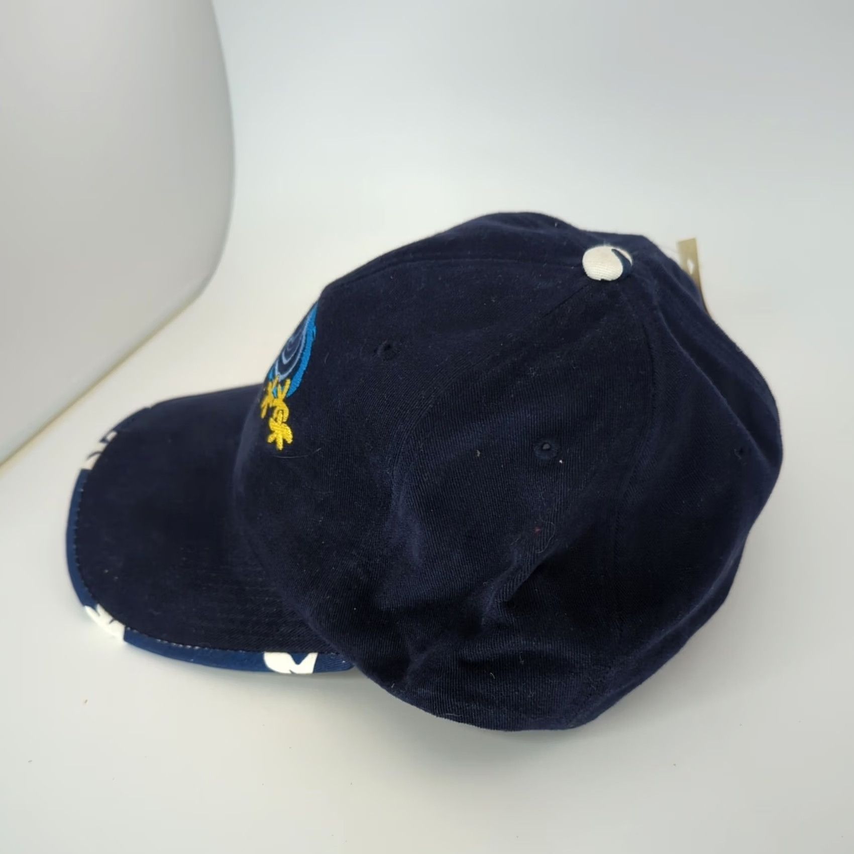 Vintage VINTAGE Loop Hawaii Ball Cap Hat Floral Embroidered Diamond Head Blue Adjustable Cotton Canvas Men Baseball Cap USA Theme Size ONE SIZE - 4 Thumbnail