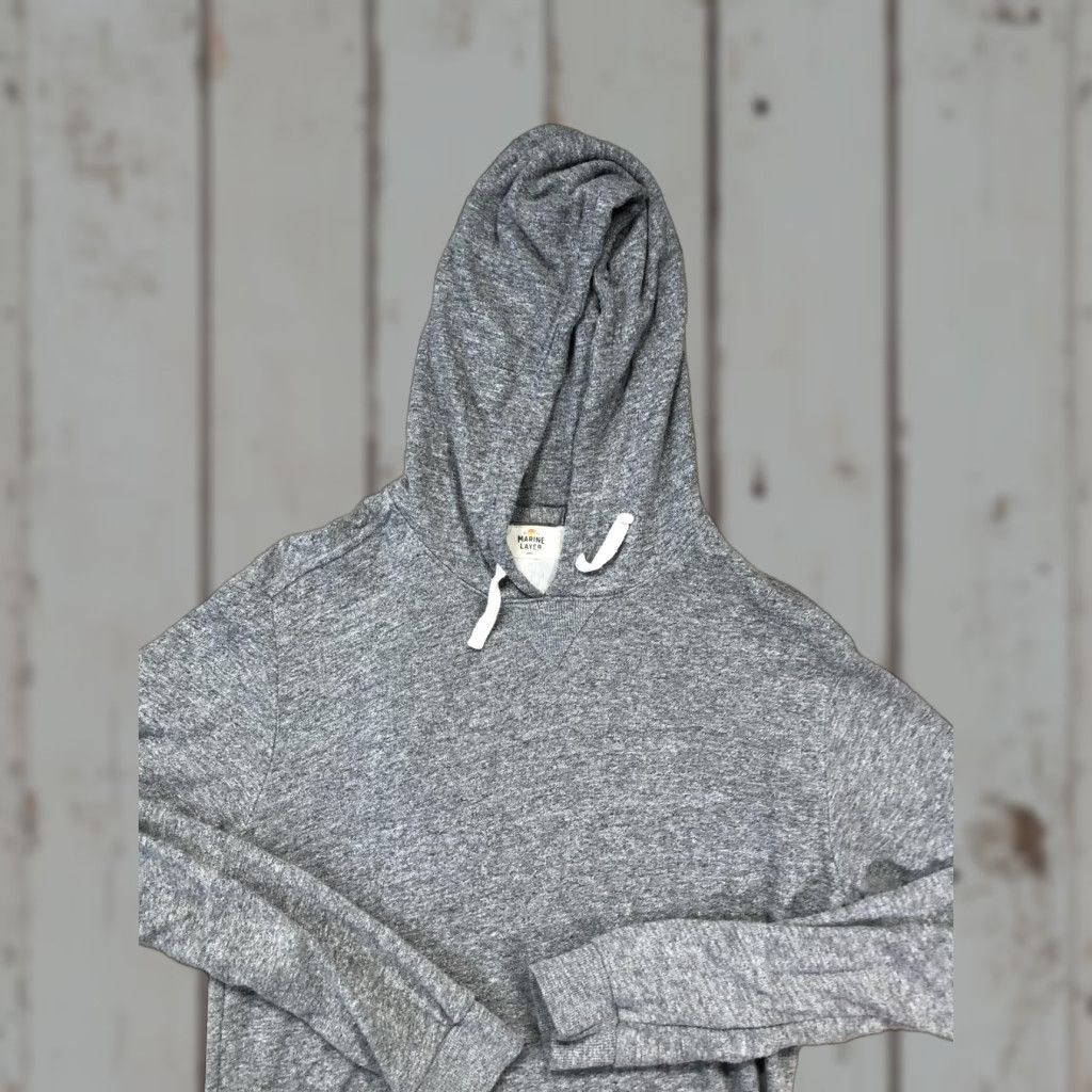 Marine Layer Marine Layer Hoodie Shirt Mens S Gray Lightweight Jersey Pullover Size US S / EU 44-46 / 1 - 1 Thumbnail