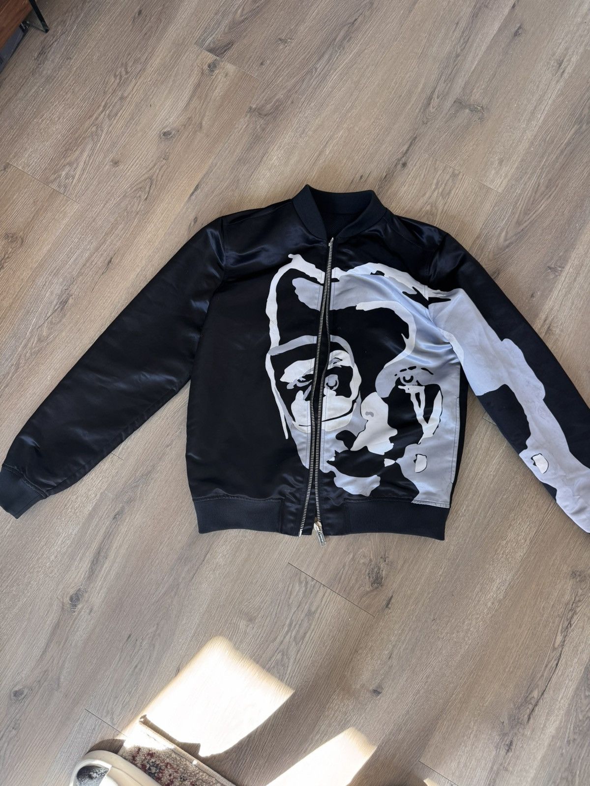 Les Hommes BLACK SURREALISTIC FACE PRINT BOMBER JACKET Size US M / EU 48-50 / 2 - 1 Thumbnail