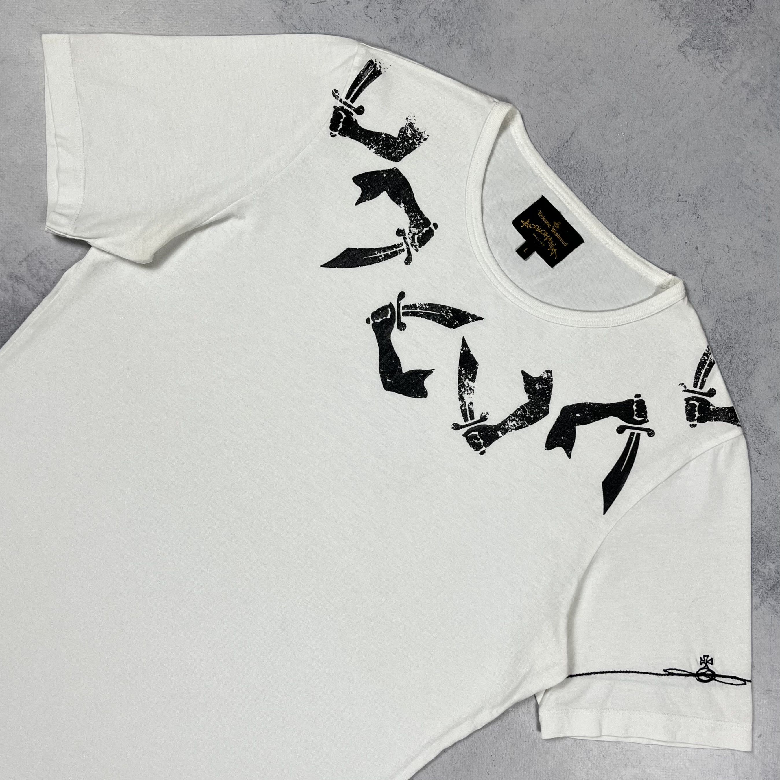 Vivienne Westwood Vivienne Westwood Anglomania Multilogo T Shirt Size US L / EU 52-54 / 3 - 7 Thumbnail