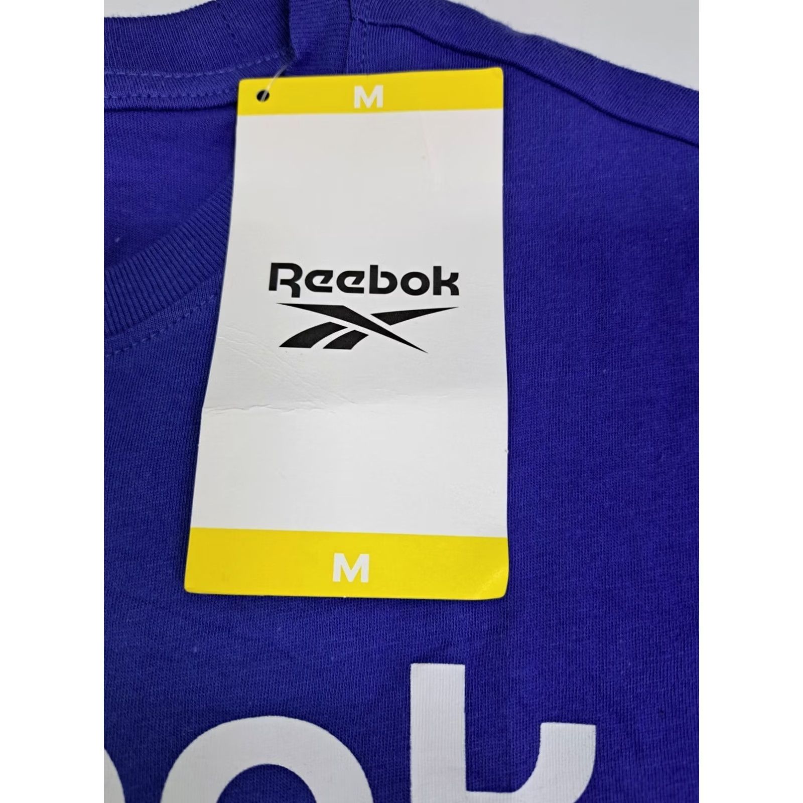 Reebok NWT Reebok Mens Short Sleeve Logo T-Shirt Blue M Medium Cotton Crew Neck Short Sleeve Size US M / EU 48-50 / 2 - 5 Thumbnail