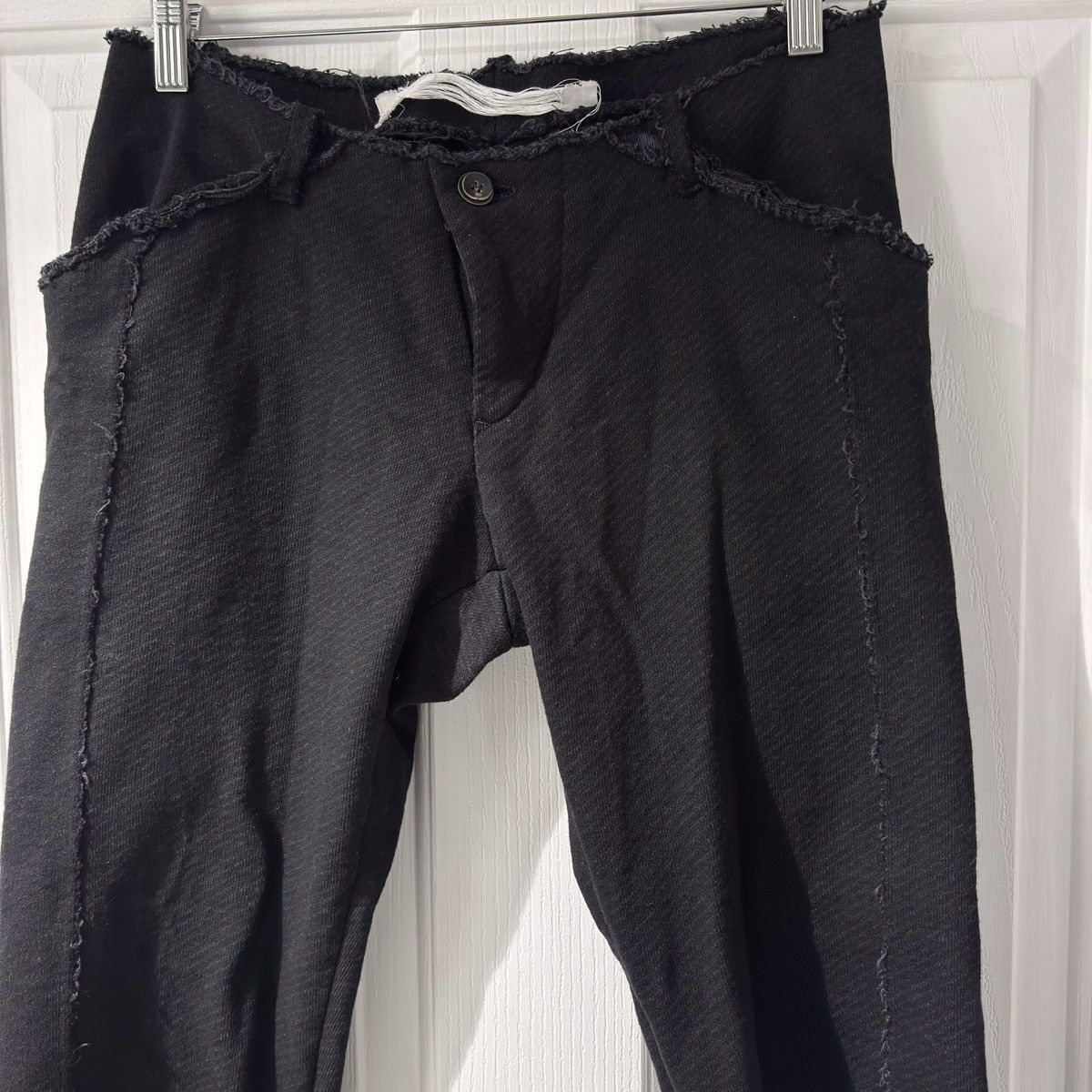 Individual Sentiments Individual Sentiments black raw-edge fitted trousers Size US 30 / EU 46 - 3 Thumbnail