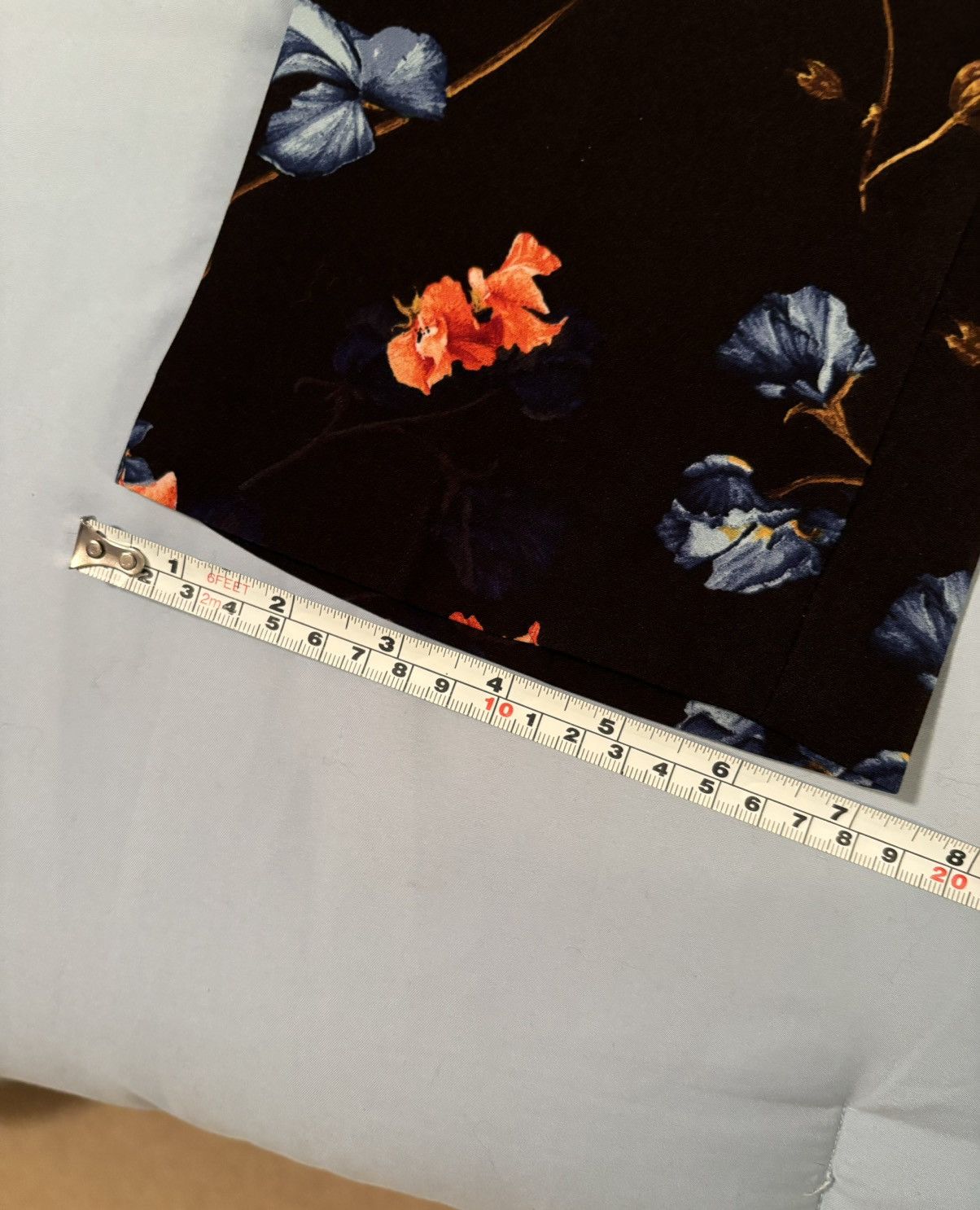 Cynthia Rowley × Designer Floral Dress Pants Slacks Flower Pattern Design Black Color Size 28" / US 6 / IT 42 - 10 Thumbnail