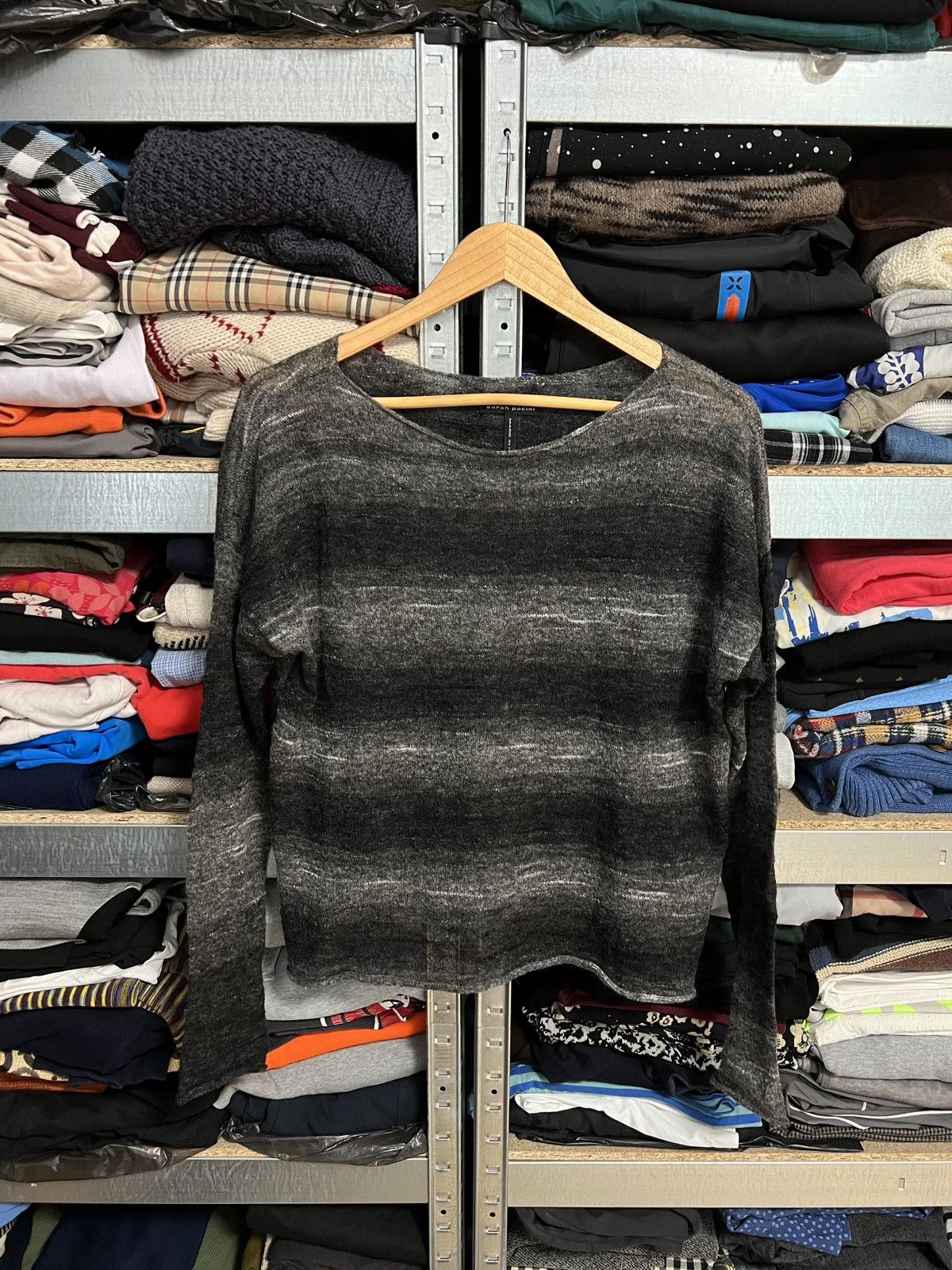 Designer × Sarah Pacini Sarah Pacini Mesh Knit Sweater Metallic Wool Mohair One Size Size ONE SIZE - 1 Thumbnail