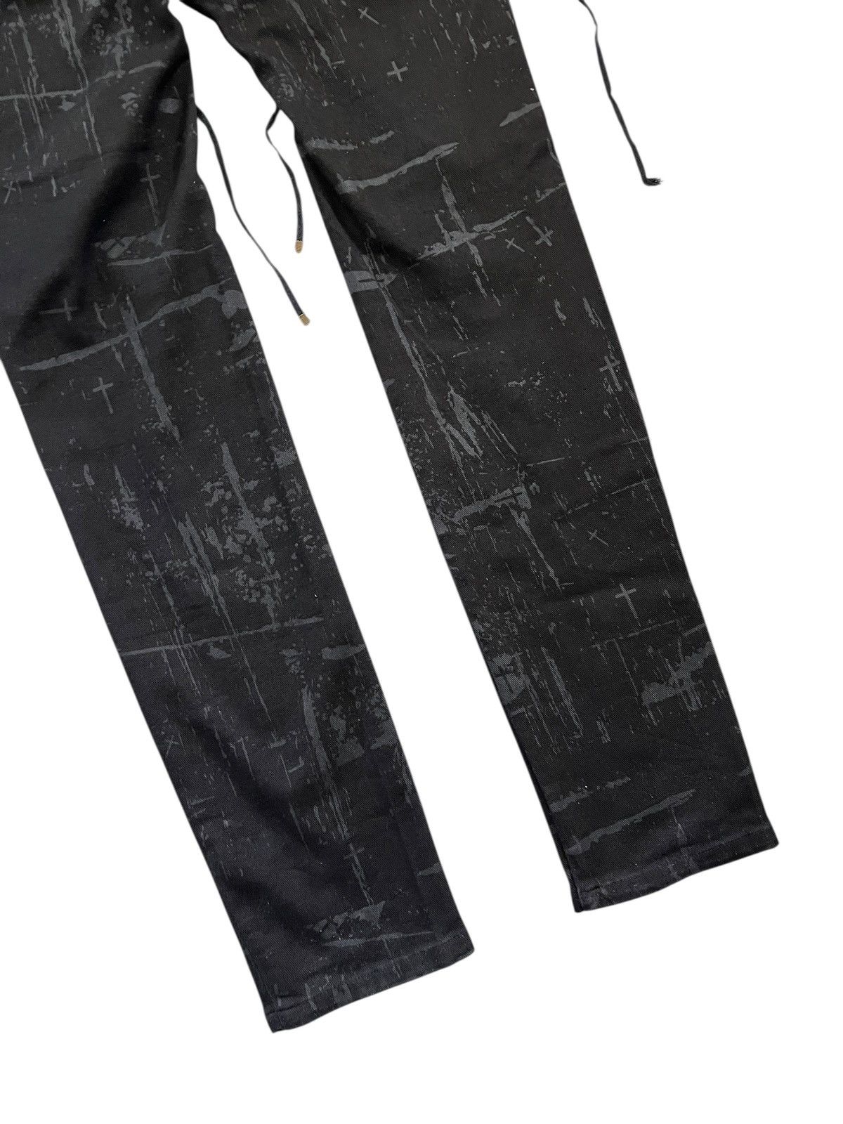 Seditionaries H. Naoto Cross Print Lace Up Skinny Jeans Seditionaries Size US 31 - 7 Thumbnail