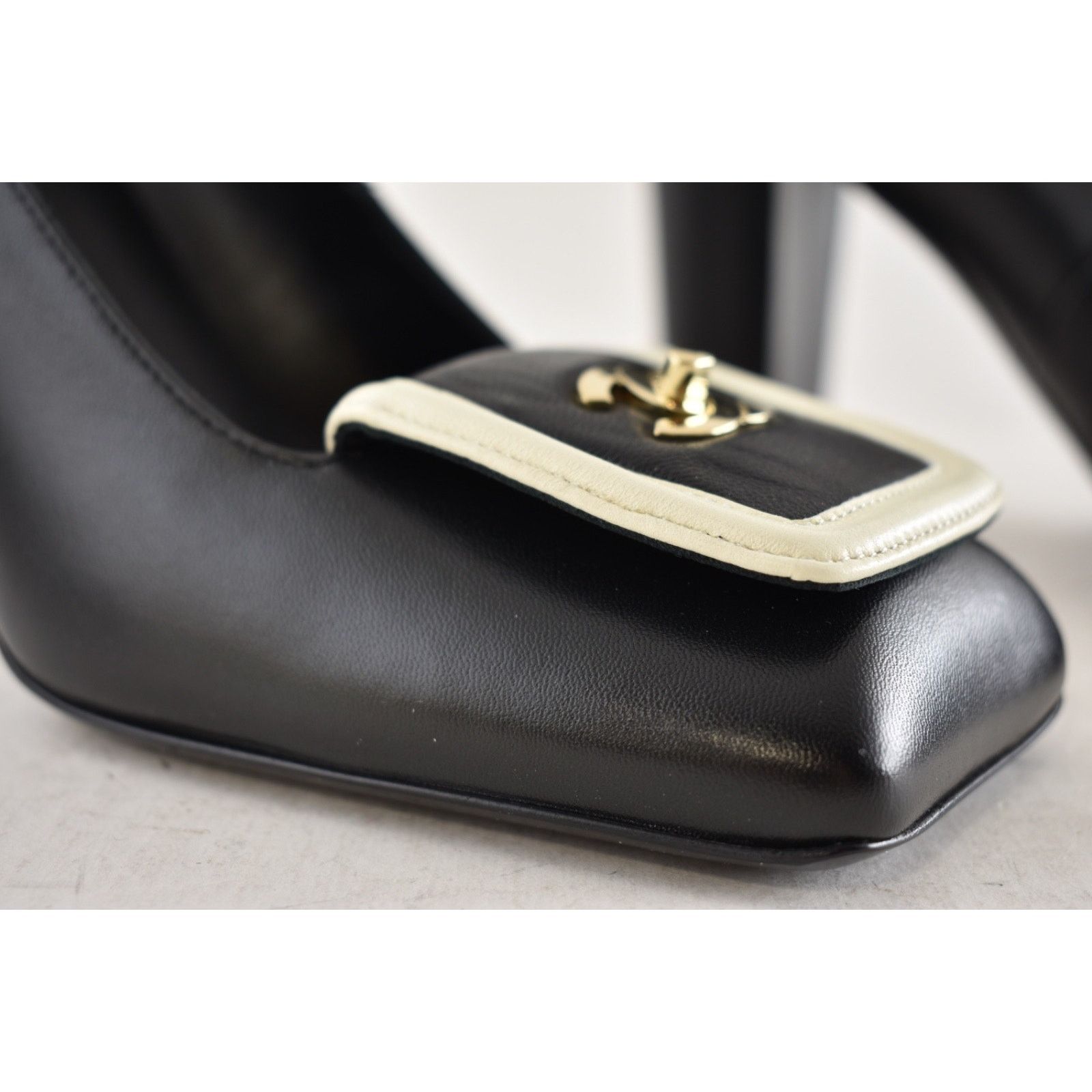 Chanel Chanel 26S Black White Square Toe Block Heel Pump 41 Size US 11 / IT 41 - 8 Thumbnail