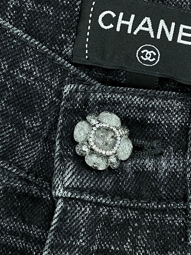 Chanel Chanel Black diamond buckle plaid jeans Size 42" / US 20 - 3 Thumbnail