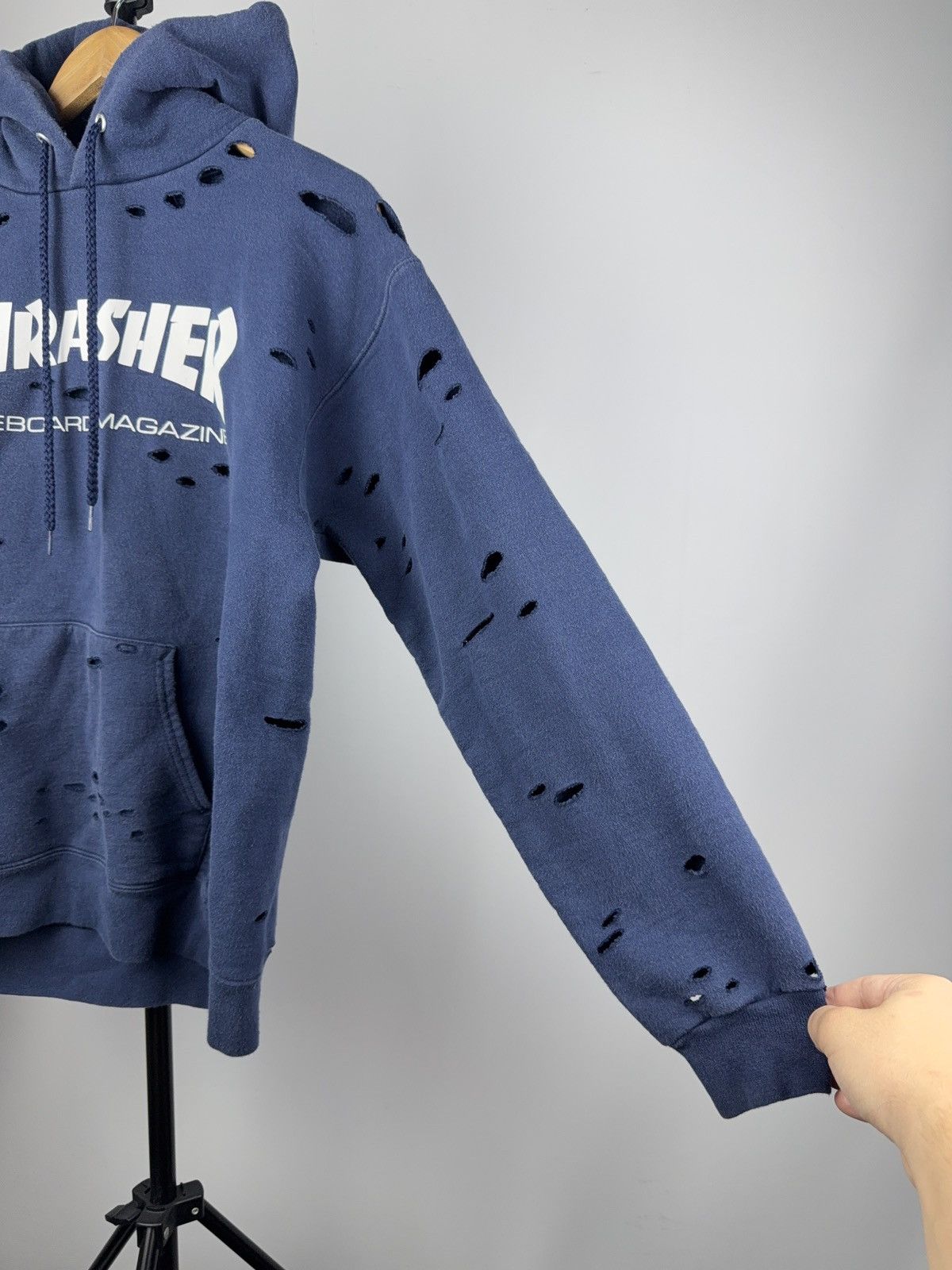 Thrasher 00s Faded Distressed THRASHER SK8 Rap Hoodie Size US S / EU 44-46 / 1 - 7 Thumbnail