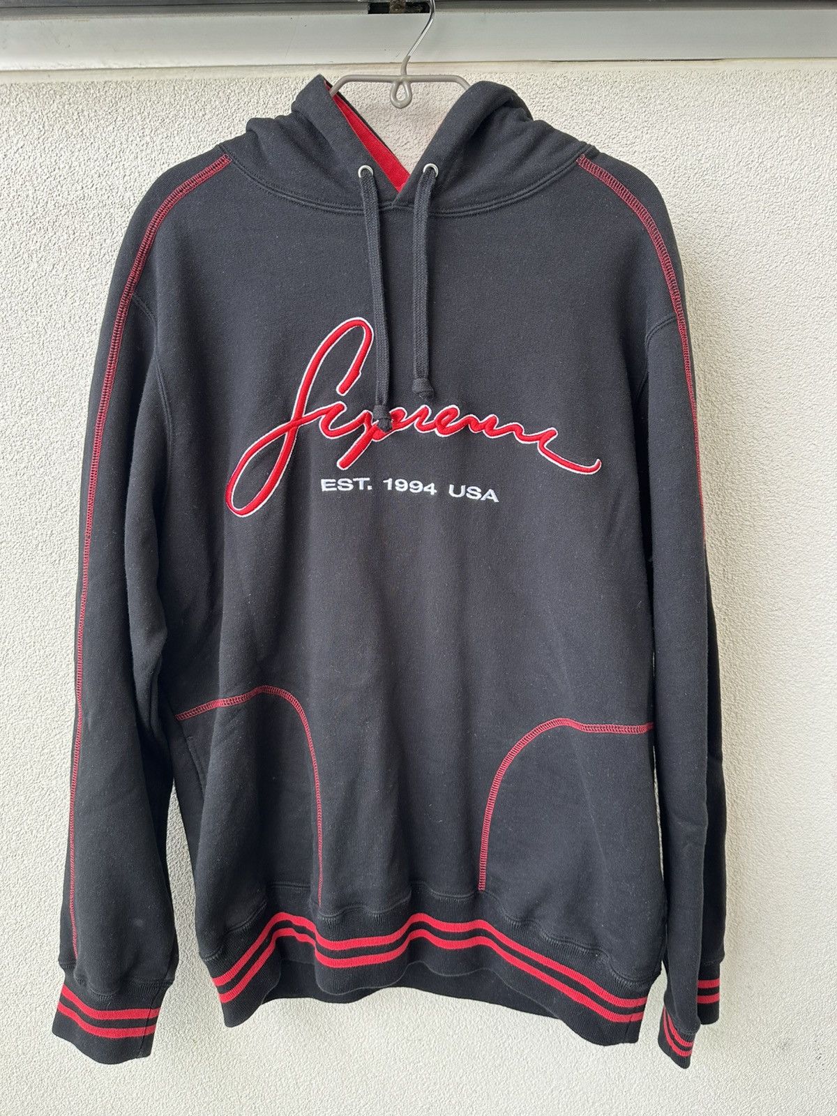 Supreme Supreme Contrast Embroided Hoodie Size US M / EU 48-50 / 2 - 1 Thumbnail