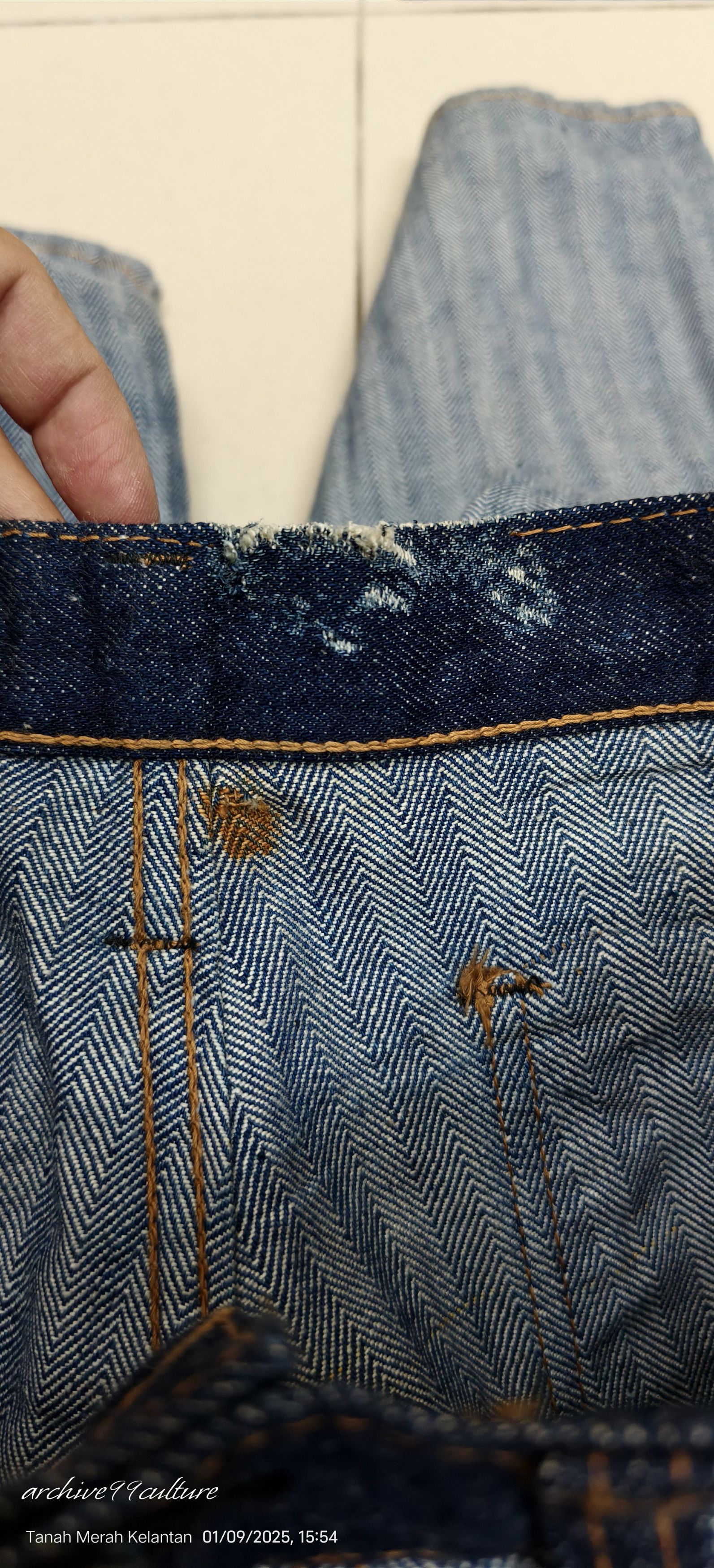 Edwin 70's Edwin Bell bottom patches Unisex jeans USA Size US 27 - 14 Thumbnail