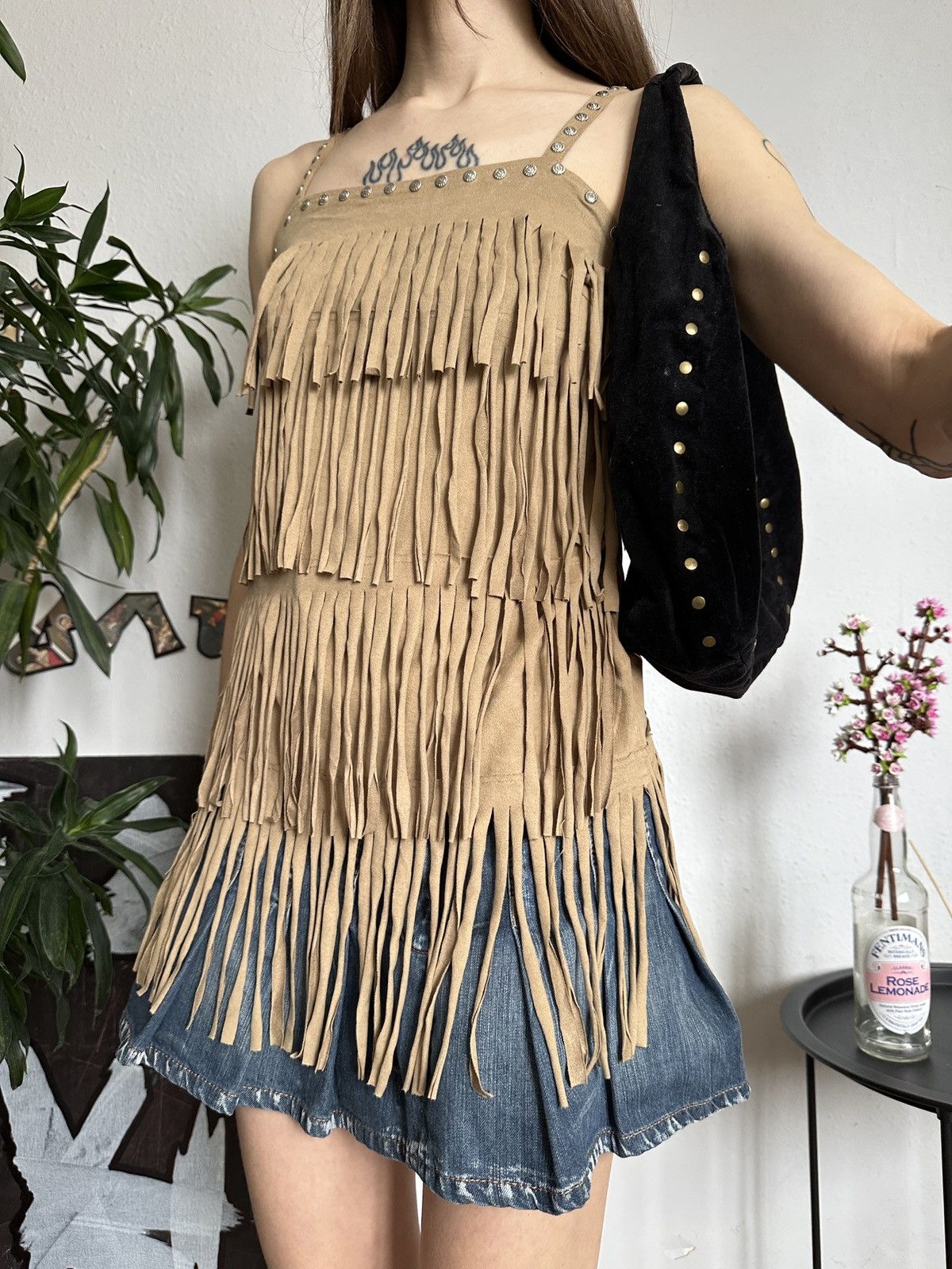 Japanese Brand × Vintage Fringe Rodeo Western Cowgirl Top 90s Size ONE SIZE - 5 Thumbnail