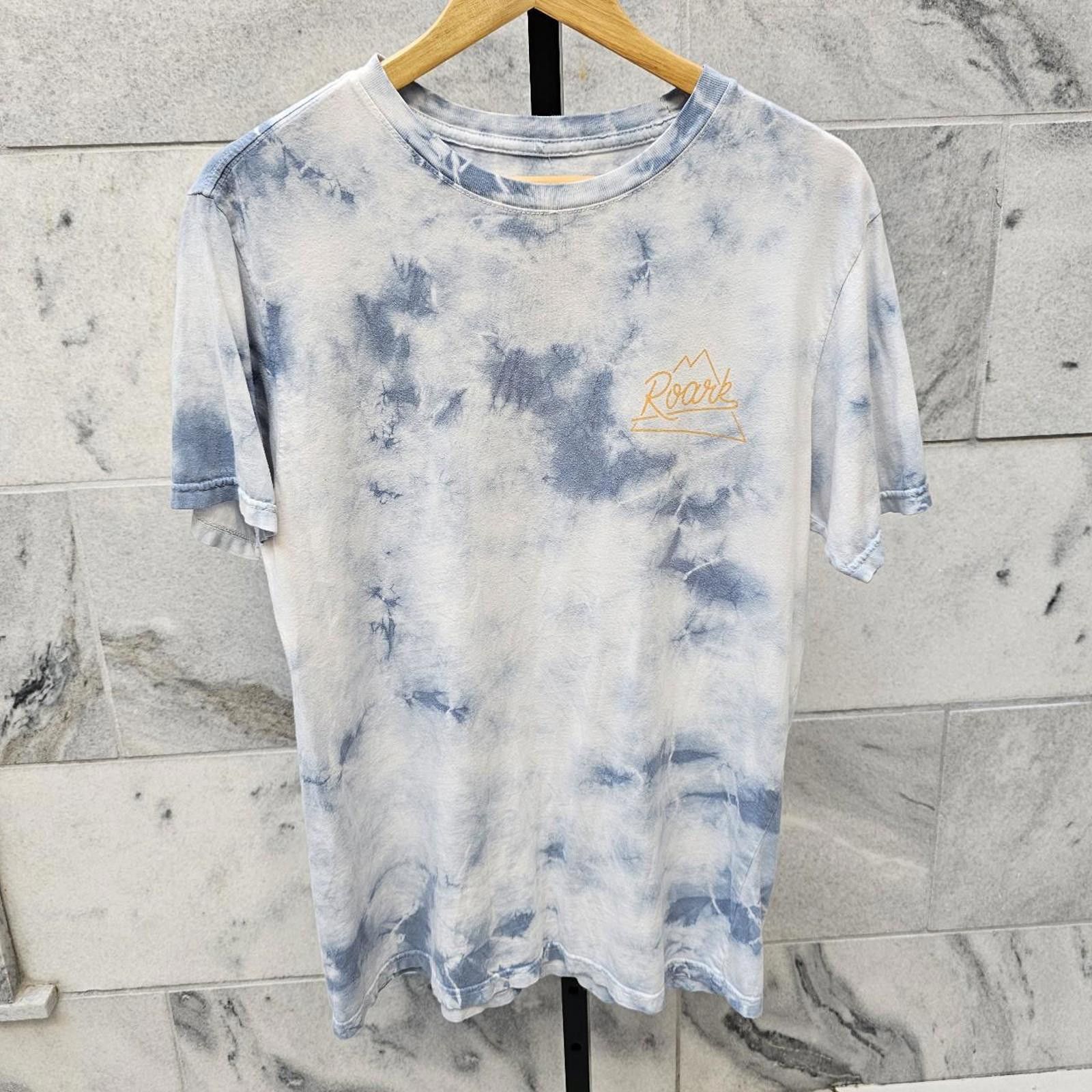 Roark Roark Men's White and Blue Tie-Dye T-shirt Size US M / EU 48-50 / 2 - 1 Thumbnail