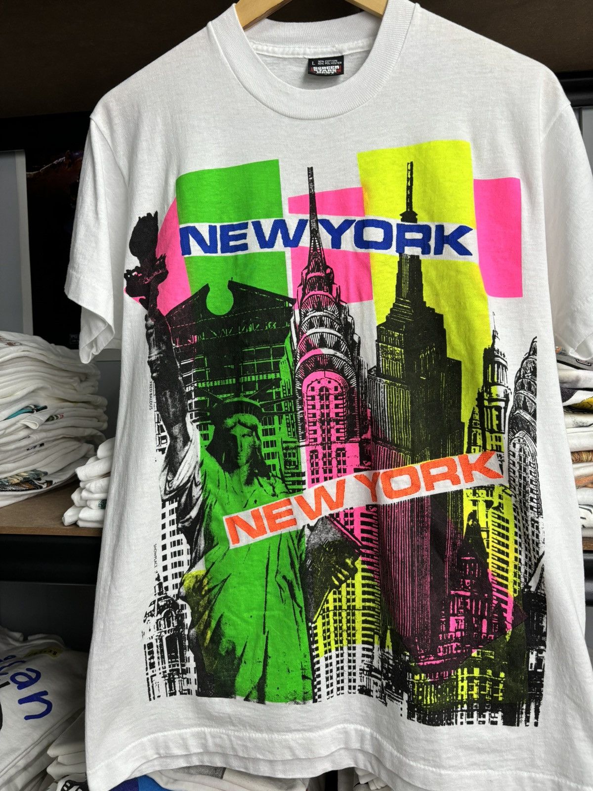 Vintage VERY RARE! Vintage 90’s Art New York Fifth Column Size US L / EU 52-54 / 3 - 3 Thumbnail