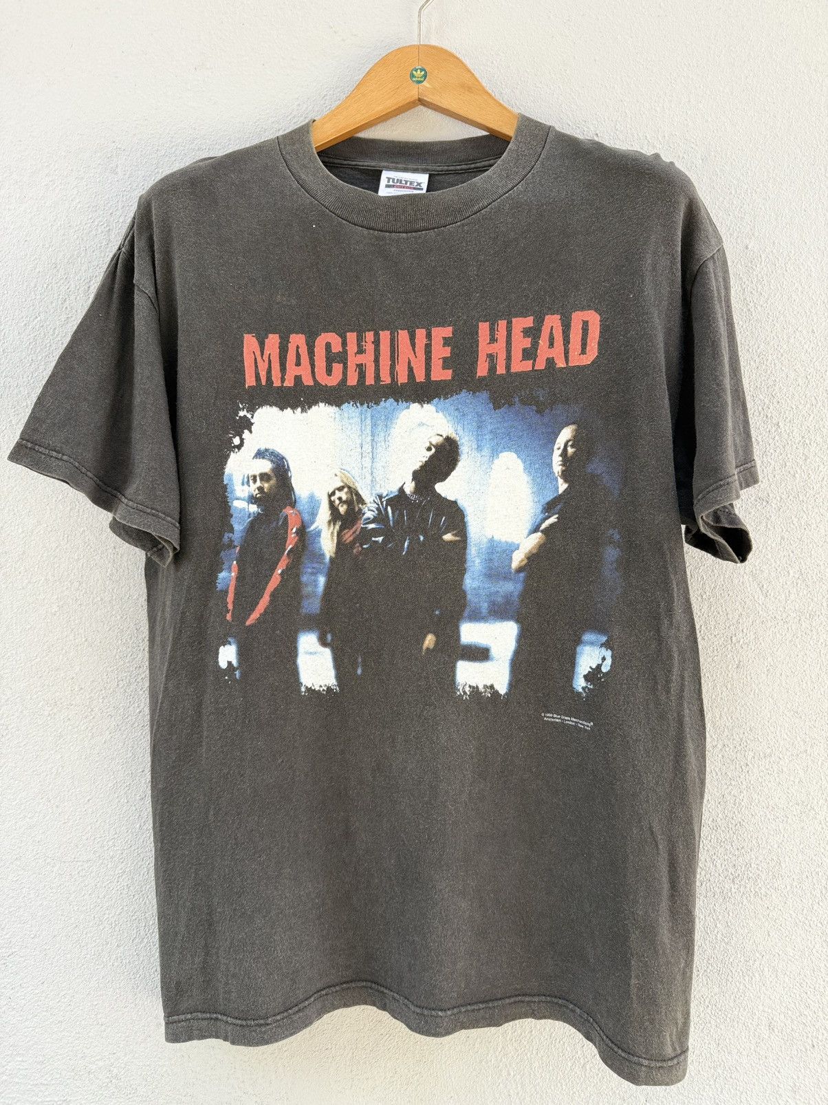 Band Tees Thrashed Vintage 90s Machine Head Blue Grape Faded Grunge T Size US L / EU 52-54 / 3 - 1 Thumbnail