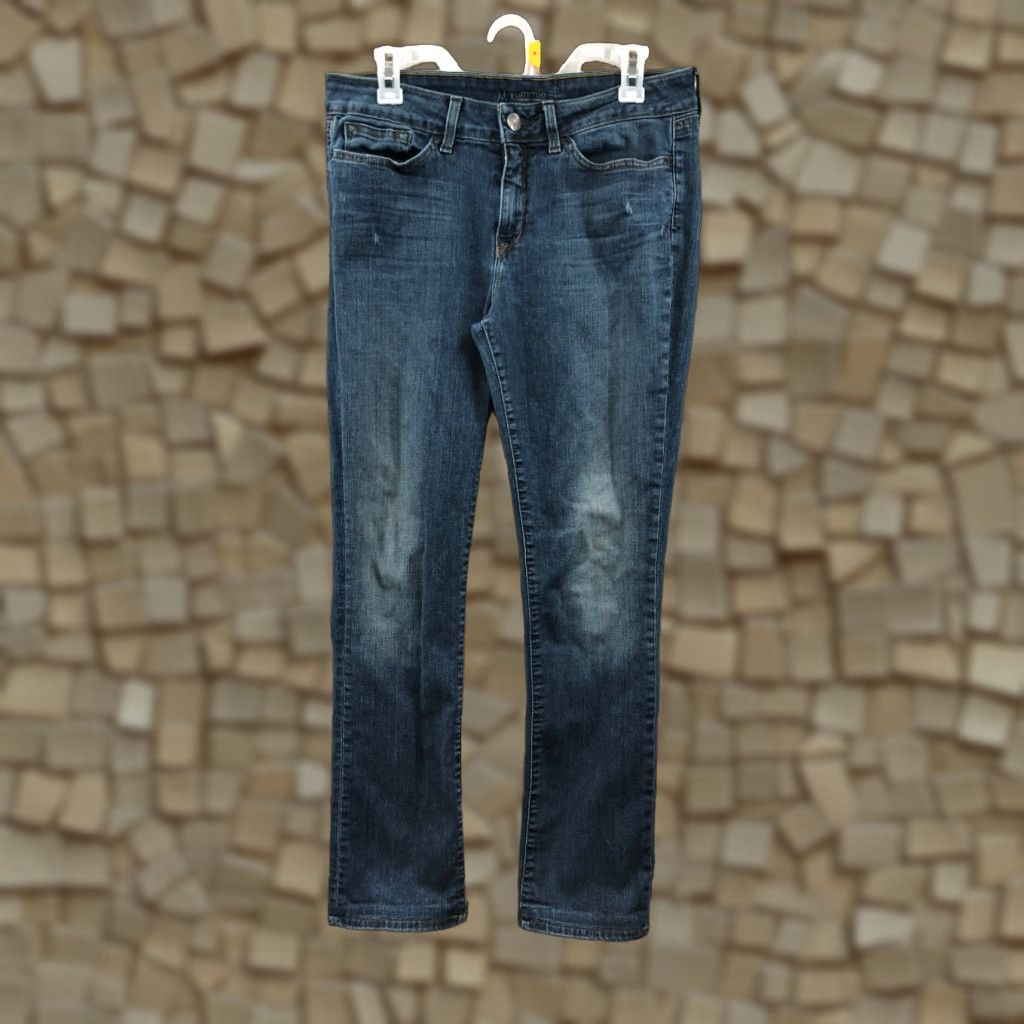 Vintage Yummie Jeans Dark Wash Blue Denim Skinny Mid Rise 32 Womens Jeans Pocket 5-Pocket Belt Loops Regular Size 24" / US 00 / IT 34 - 1 Thumbnail