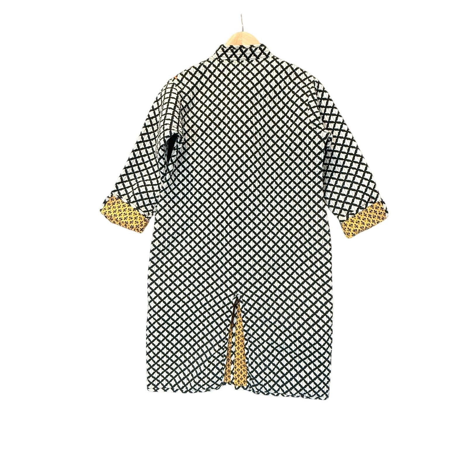 Other African Reversible Quilted Long Duster Overcoat Trench Coat Size M / US 6-8 / IT 42-44 - 4 Thumbnail
