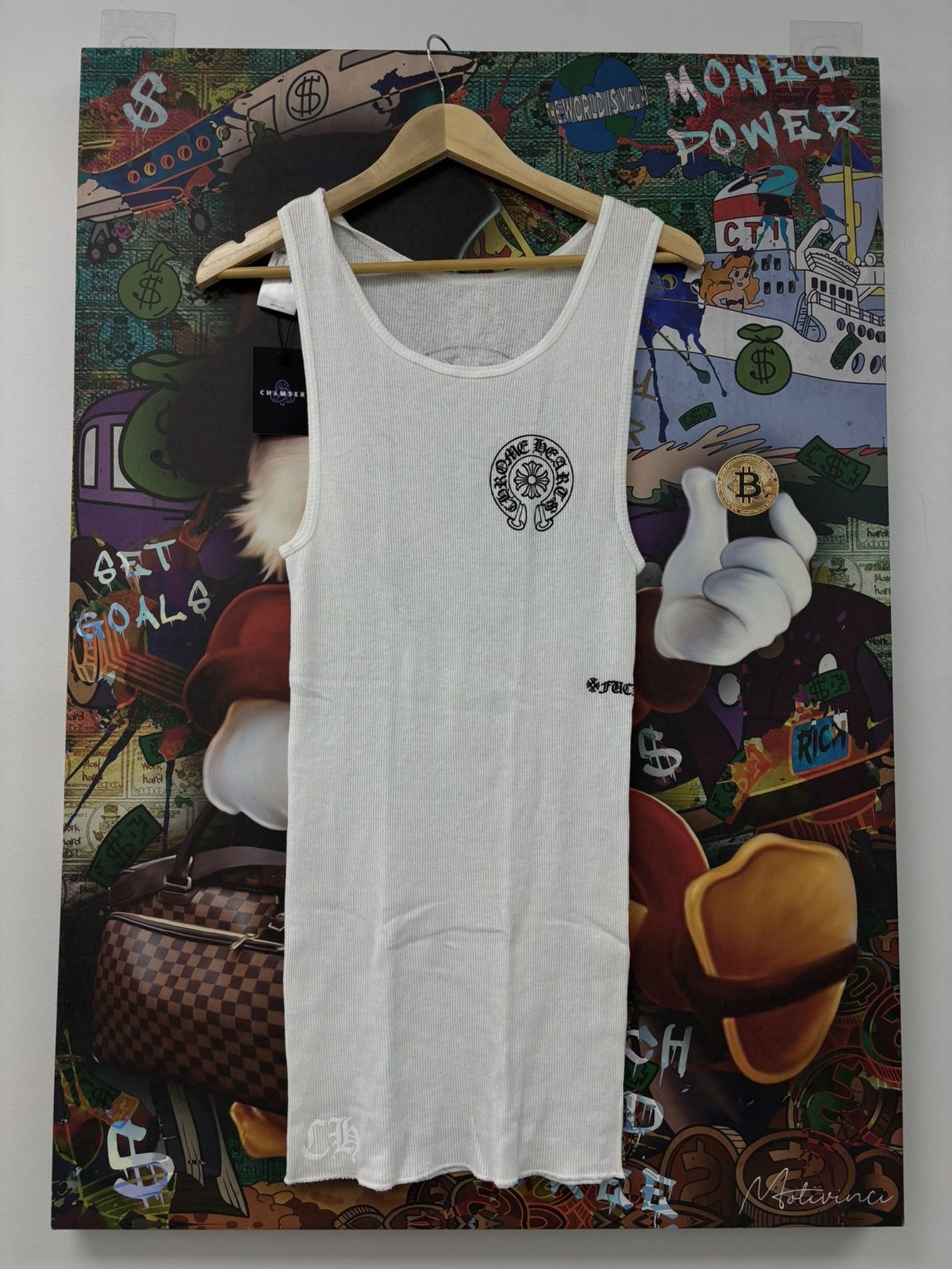 Chrome Hearts Chrome Hearts Tank top white horseshoe large Size L / US 10 / IT 46 - 1 Thumbnail