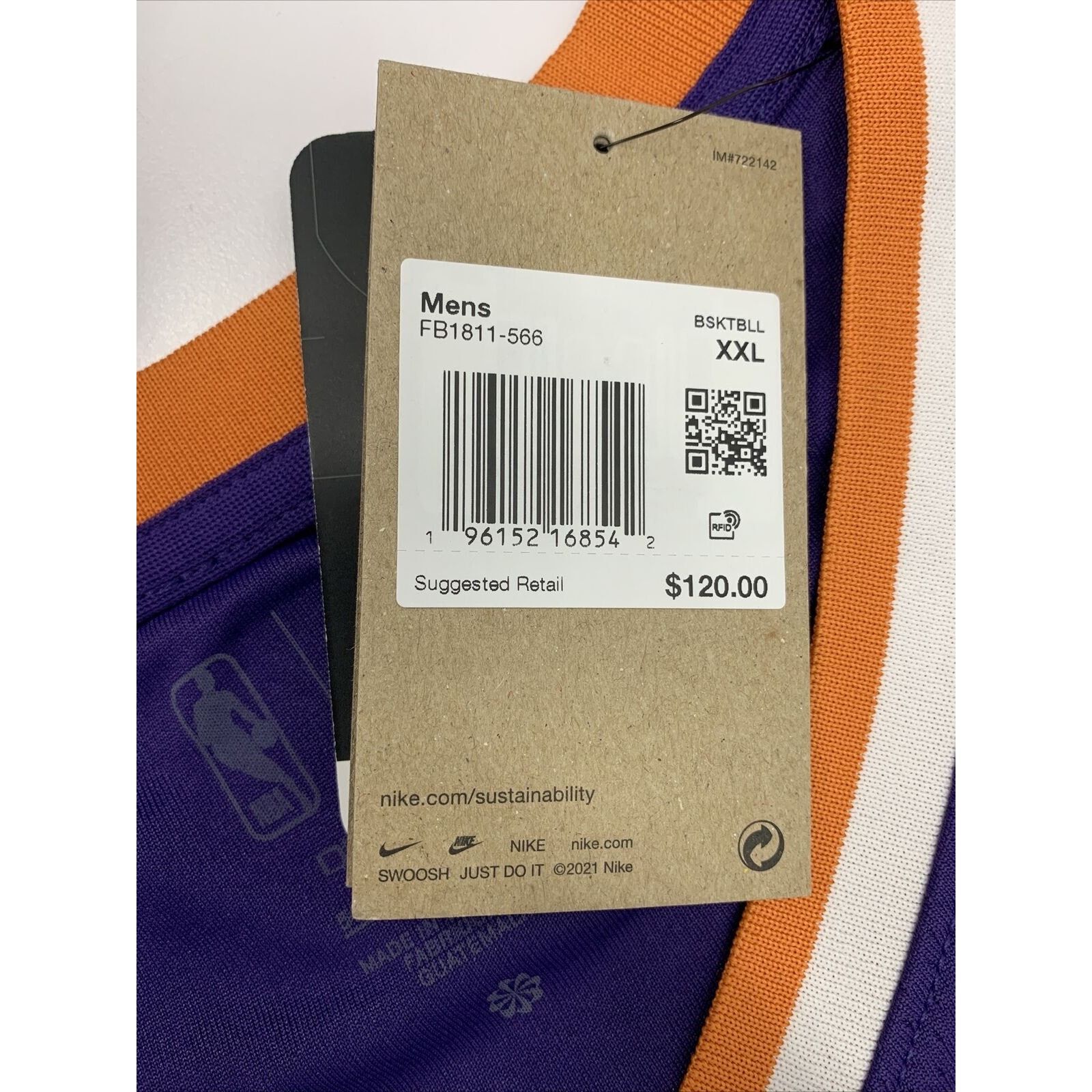 Nike Devin Booker Phoenix Suns Swingman Icon Edition Size XXL NWT Size US XXL / EU 58 / 5 - 8 Thumbnail