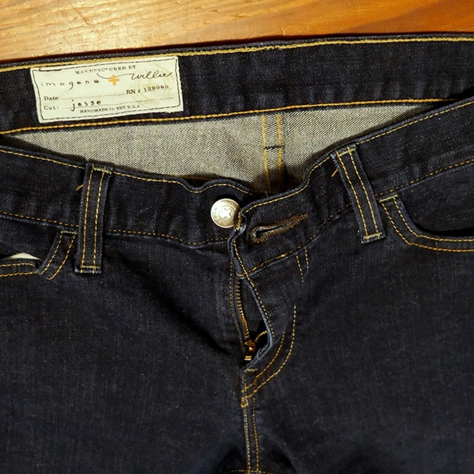 Imogene + Willie NWOT Imogene + Willie Jesse Denim Jeans Dark Wash 27 Size 27" / US 4 / IT 40 - 5 Thumbnail