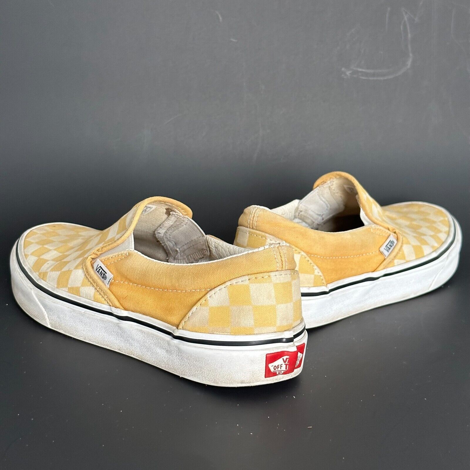 Vans VANS Classic Slip On Checker Yellow&White Men 6/Wo7.5 Skater Size US 6 / EU 39 - 5 Thumbnail