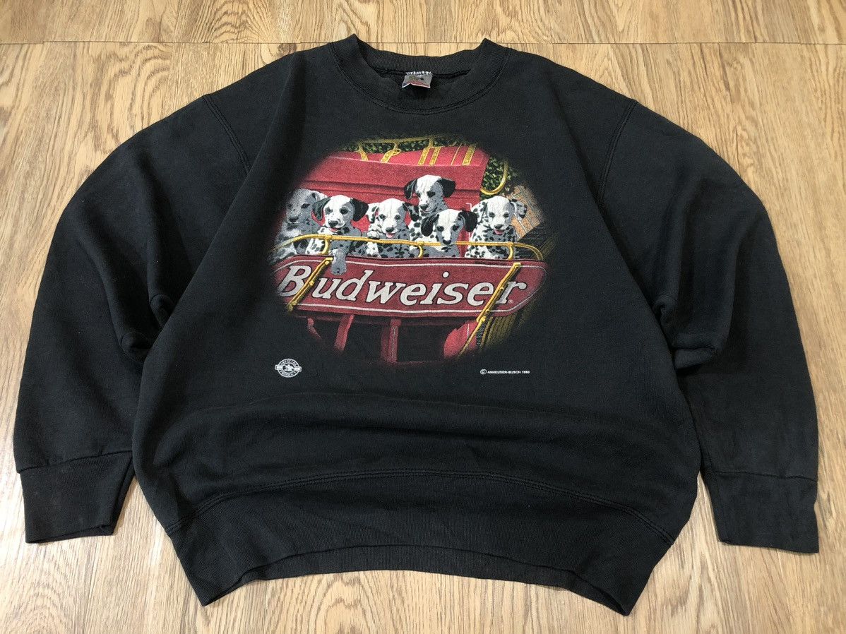 image of 1993 Budweiser Sweatshirt in Black, Men's (Size Medium)