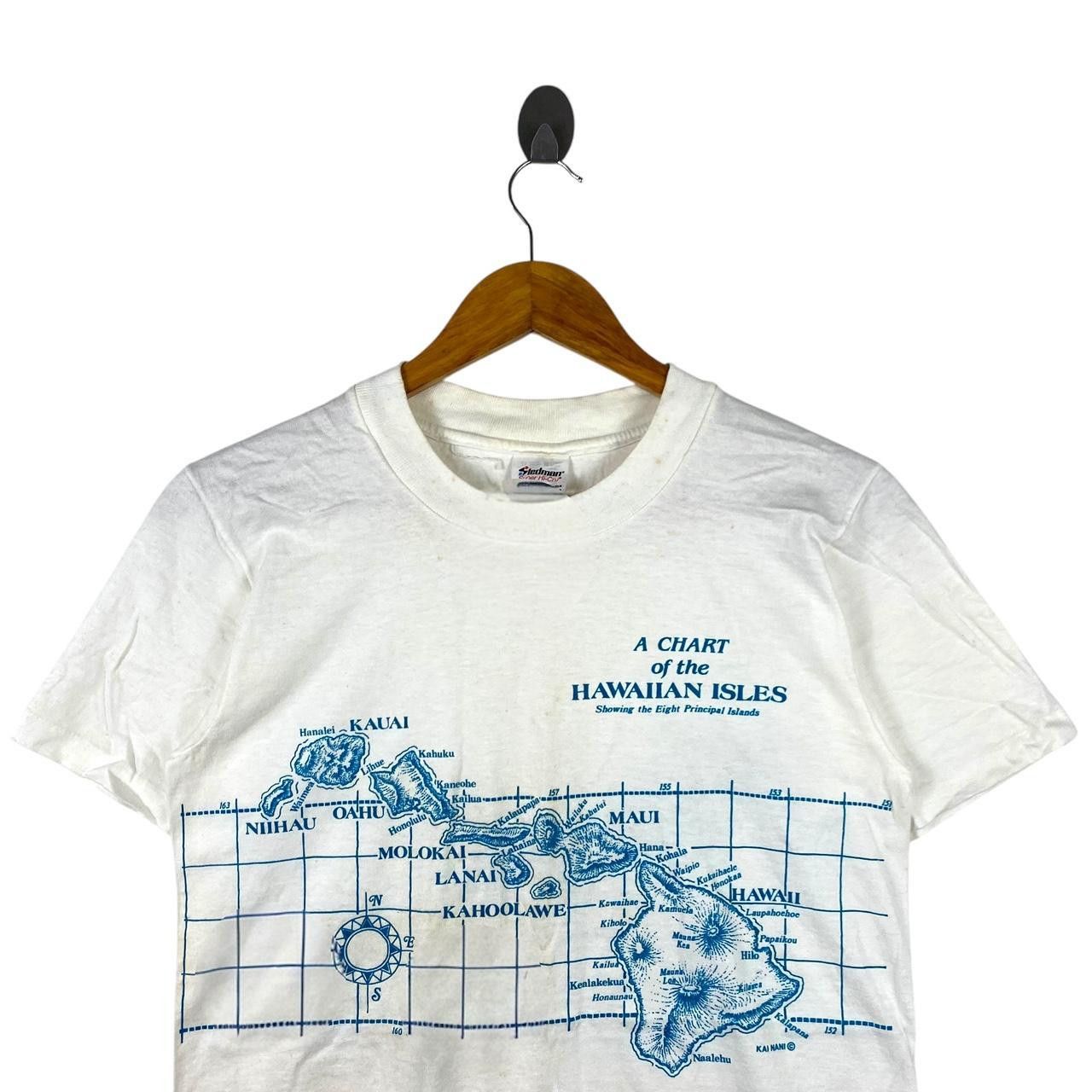 Vintage Vintage 80’ STEDMAN HAWAII ISLES Chart Maui Kauai Tee Shirt Size US S / EU 44-46 / 1 - 2 Thumbnail