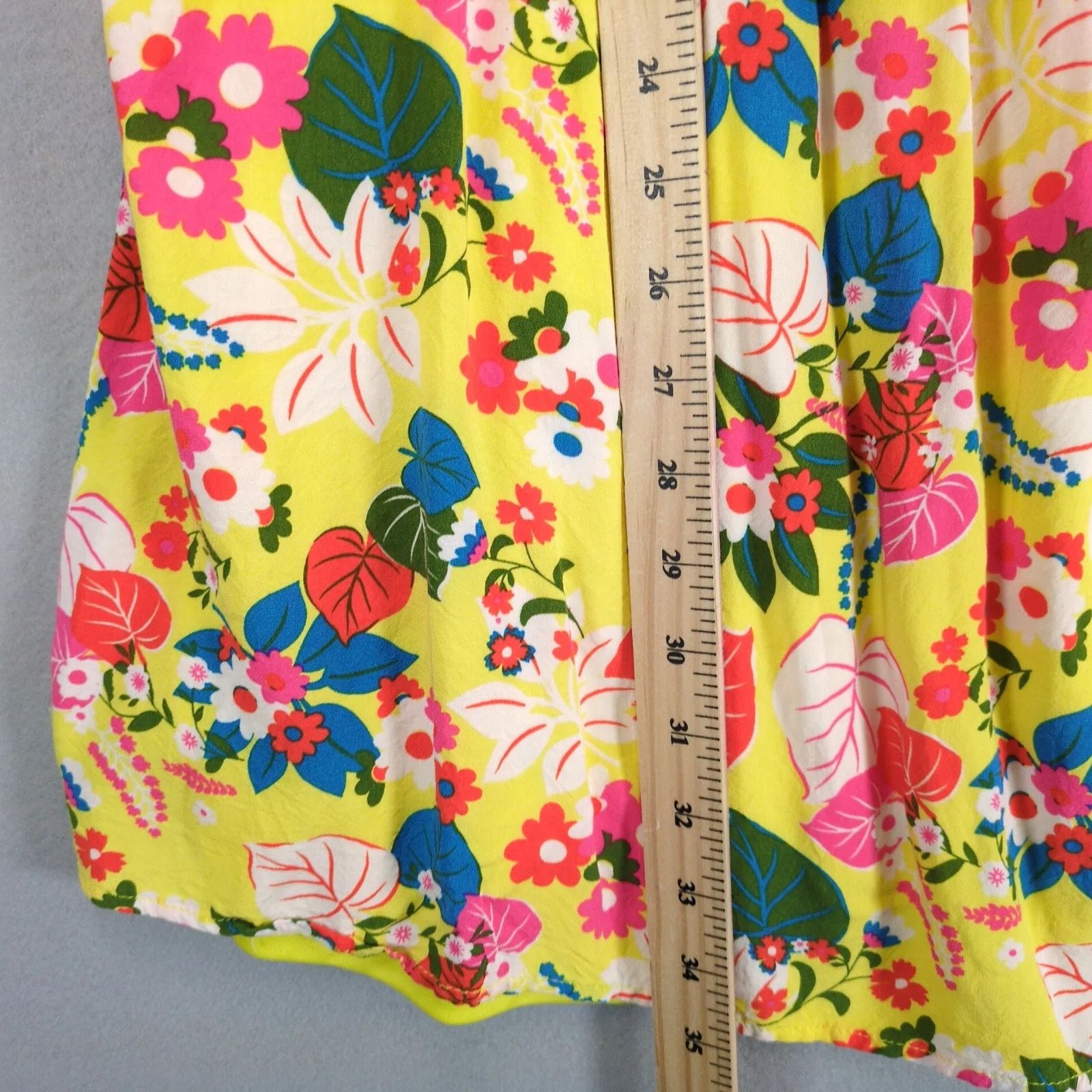 Other Emily Wonder Yellow Floral Babydoll Mini Dress L Ruffles Size L / US 10 / IT 46 - 6 Thumbnail