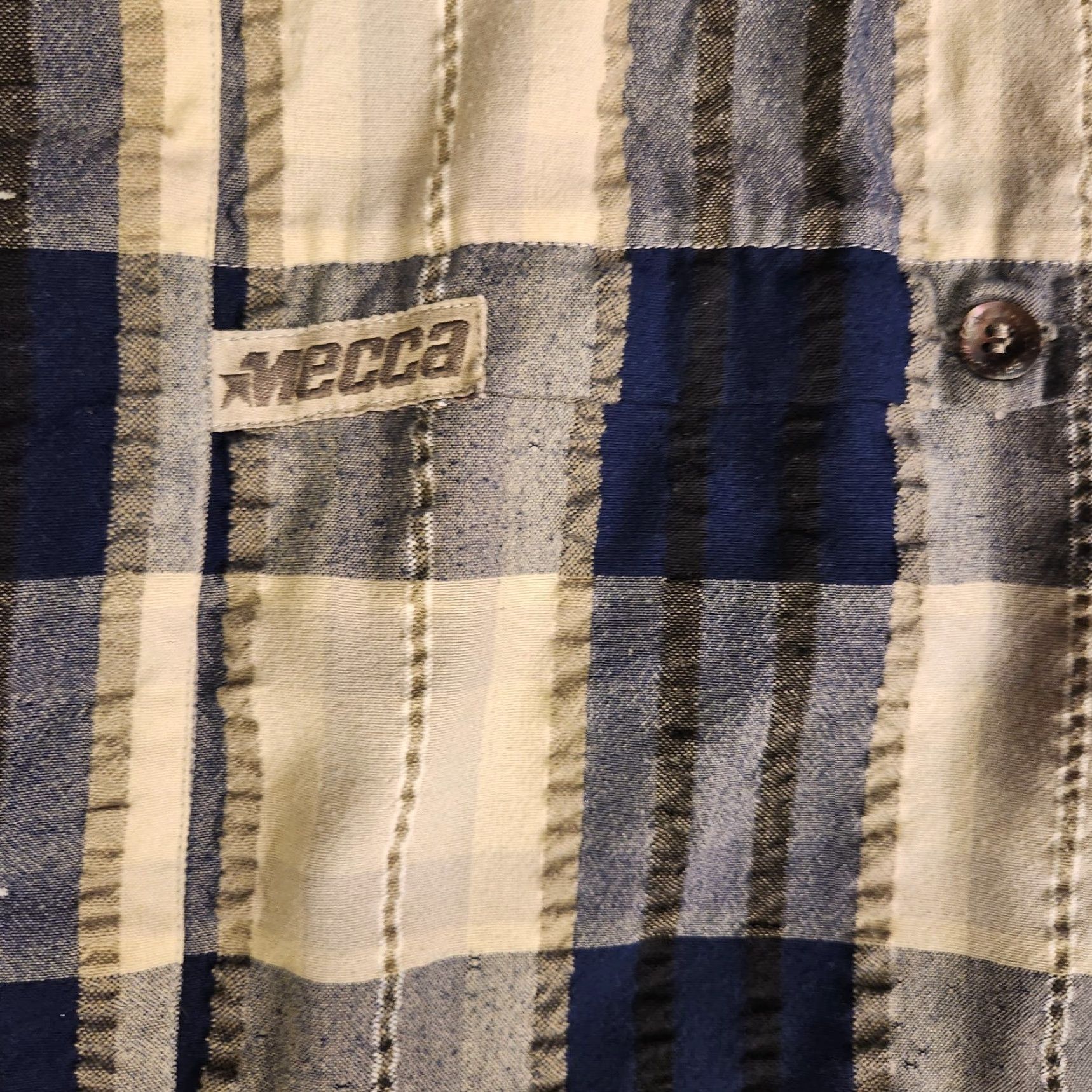 Vintage VINTAGE Mecca Shirt Mens XL Button Short Sleeve Blue Plaid Hip Hop Street Size US XL / EU 56 / 4 - 4 Thumbnail