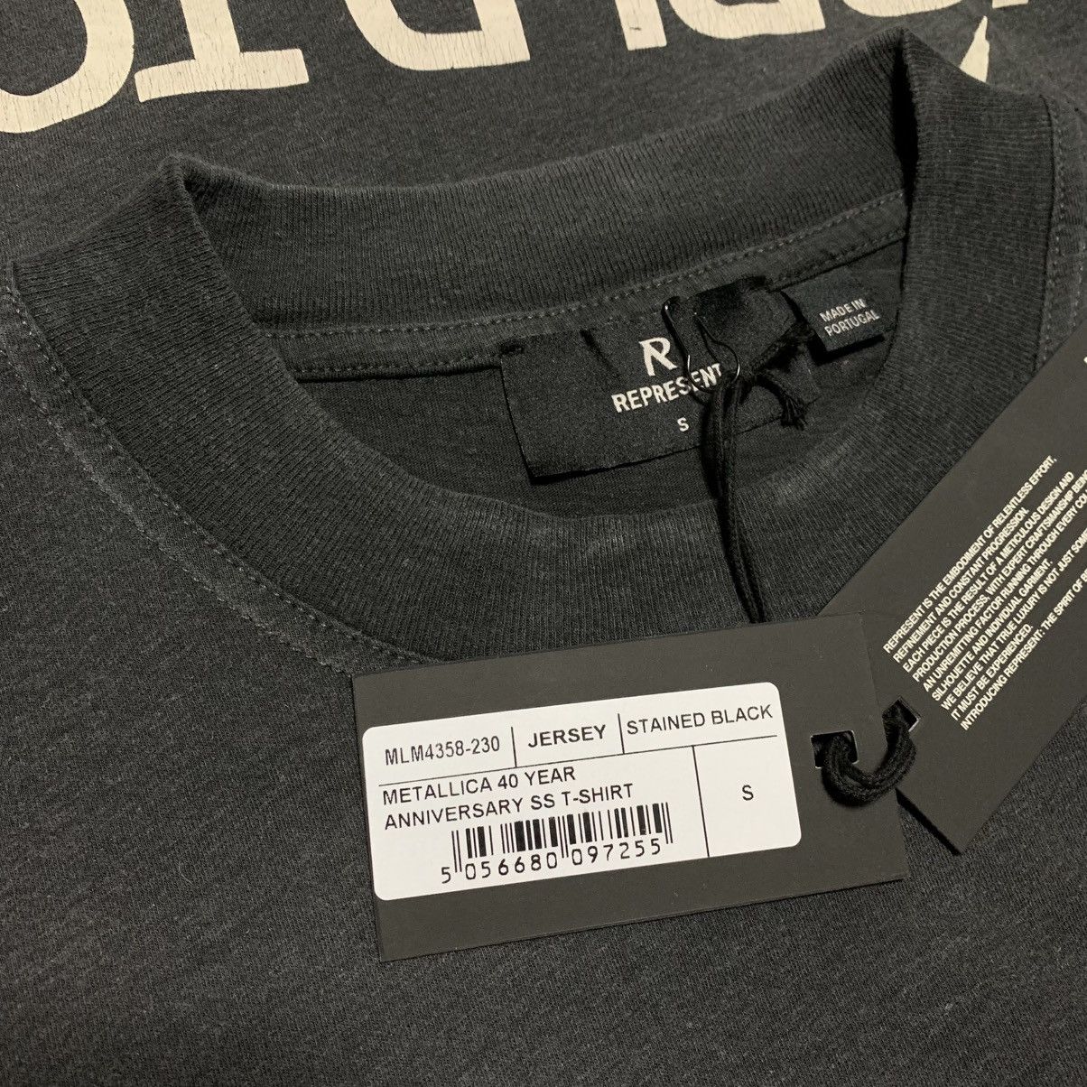 Represent Clo. Represent Metallica Small 40th Anniversary Stained Black Tee Size US S / EU 44-46 / 1 - 4 Thumbnail