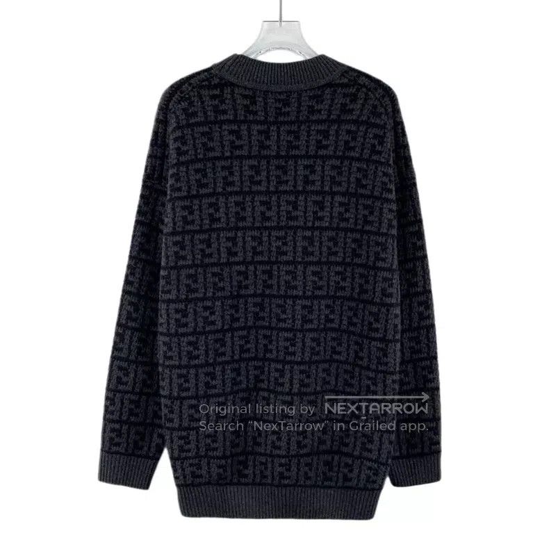 Fendi Fendi Beige-Grey Classic Double F Monogram Printed Cashmer Size XXS / US 00 / IT 34 - 2 Thumbnail
