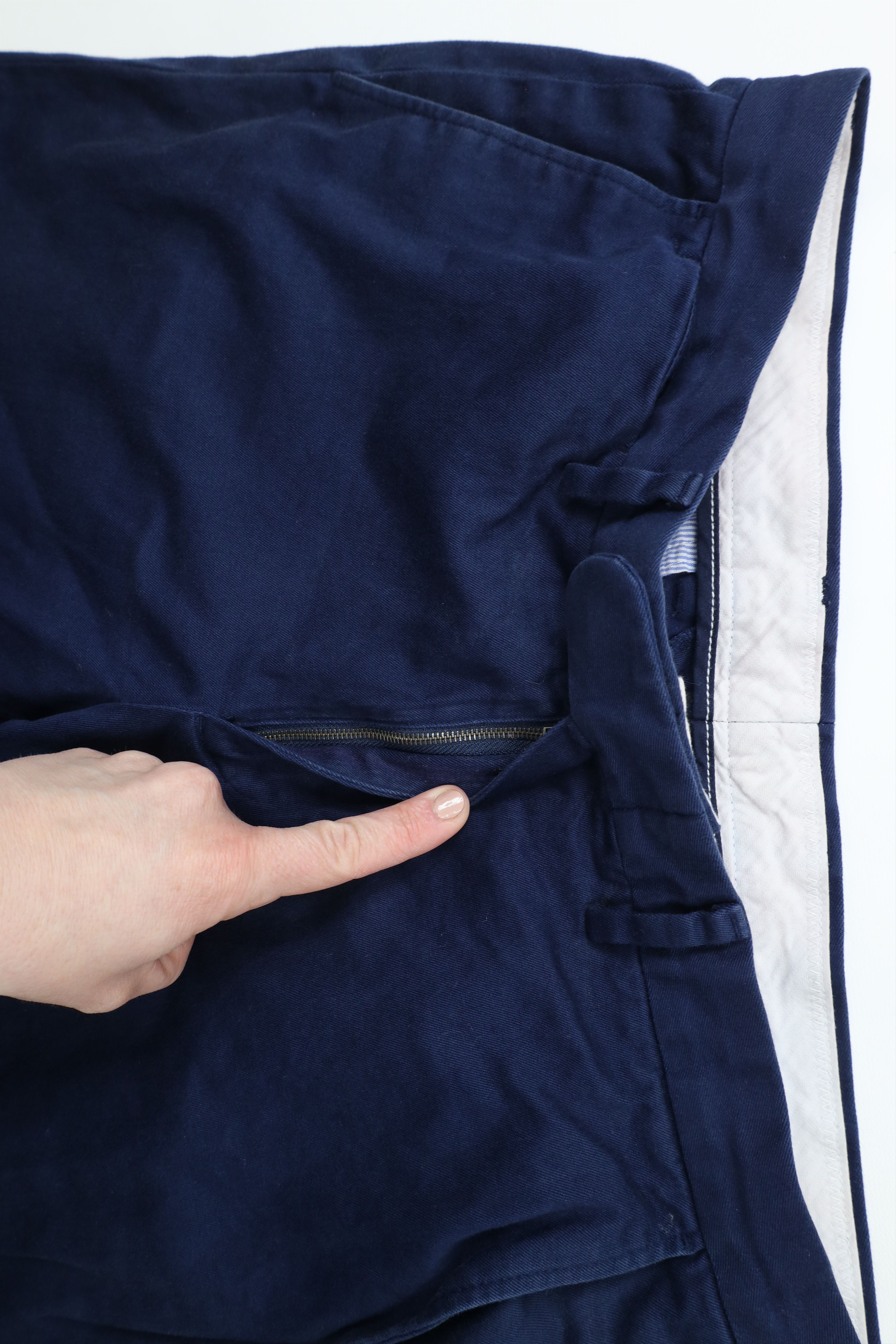 J.Crew × Vintage J Crew Bowery Stretch Slim Fit Chino Pants Trousers Blue Size US 31 - 7 Thumbnail