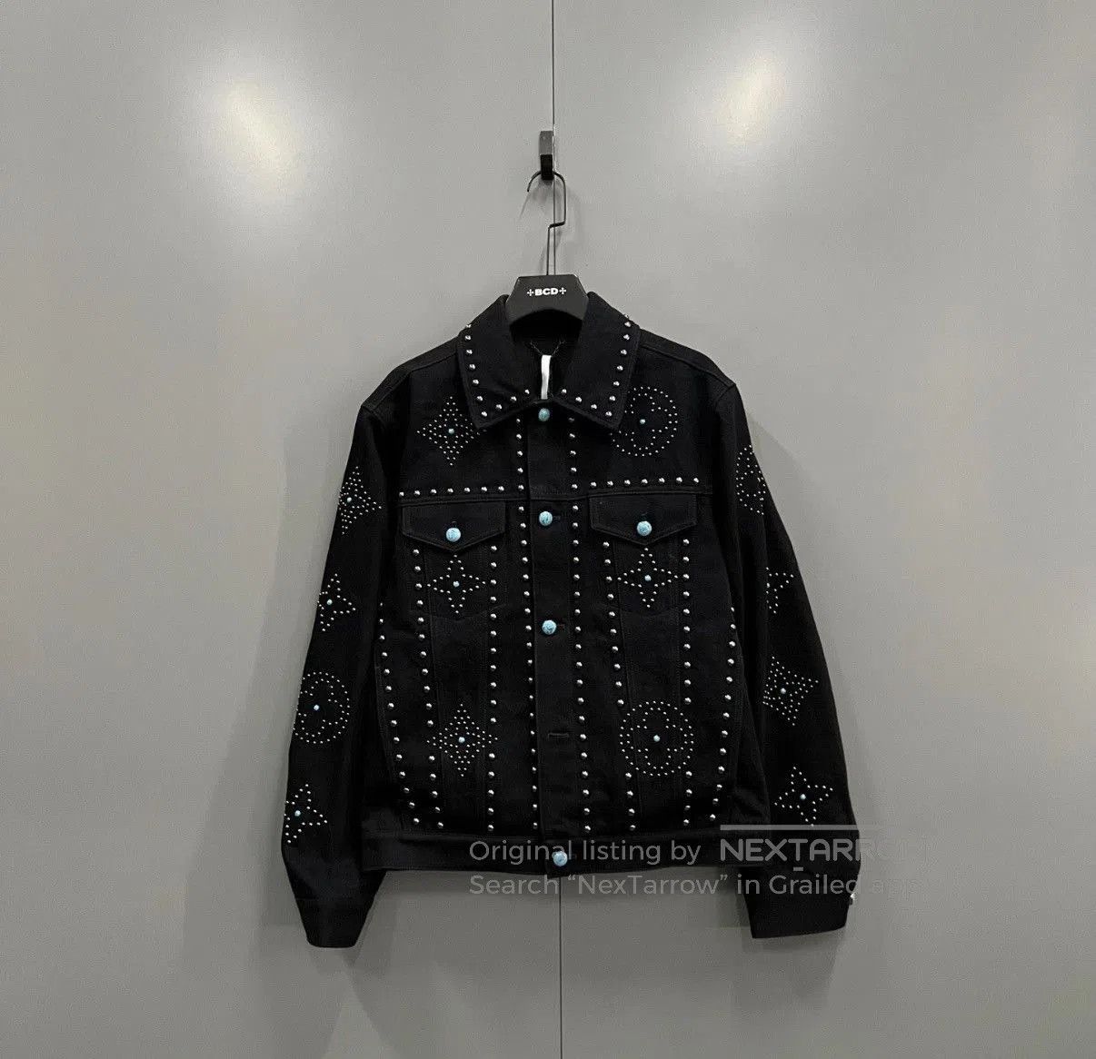 Louis Vuitton Black Studded Star & Moon Denim Jacket. Size US M / EU 48-50 / 2 - 1 Thumbnail