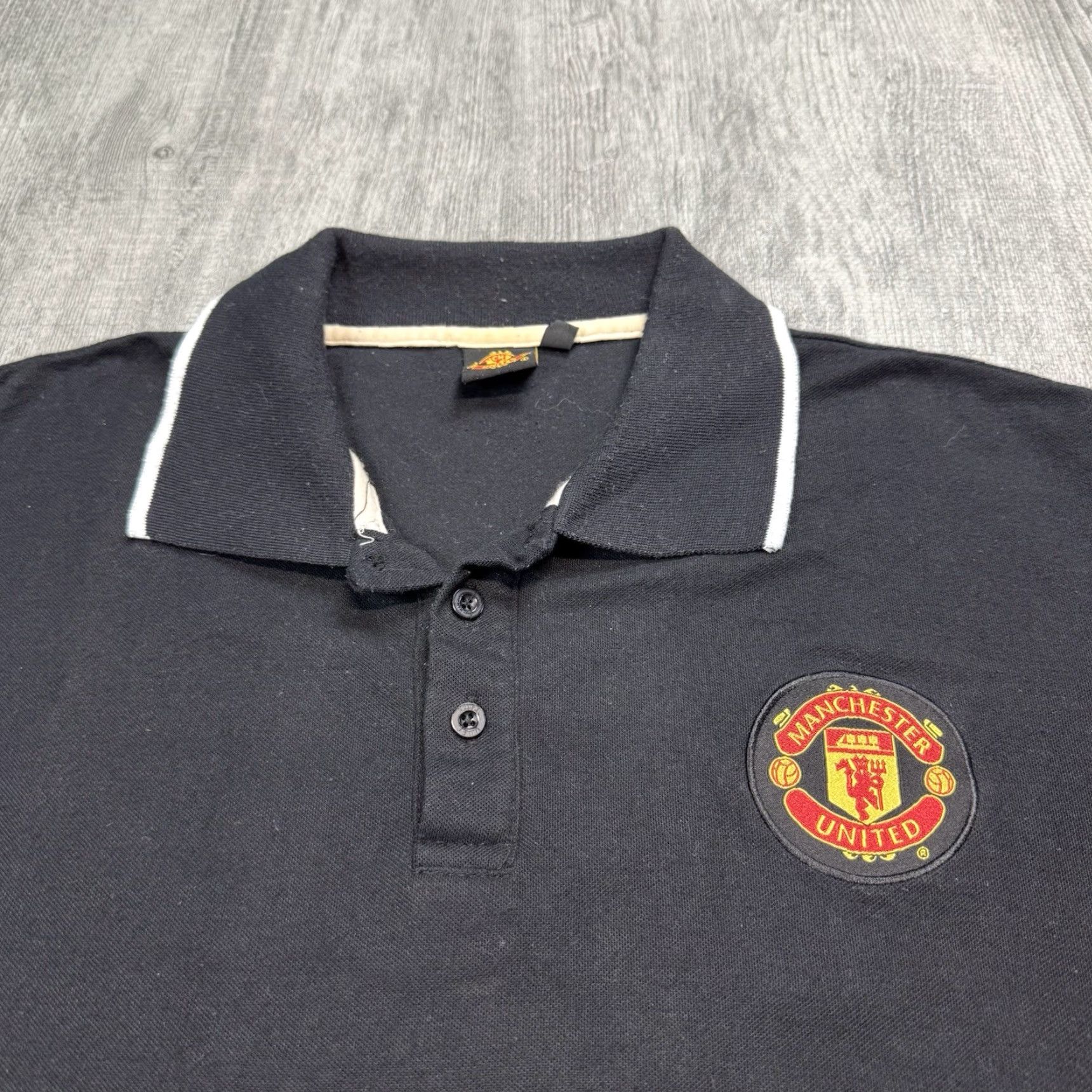 Vintage VINTAGE Manchester United Polo Shirt Men's Short Sleeve Black Embroidered Logo Size L Size US L / EU 52-54 / 3 - 2 Thumbnail