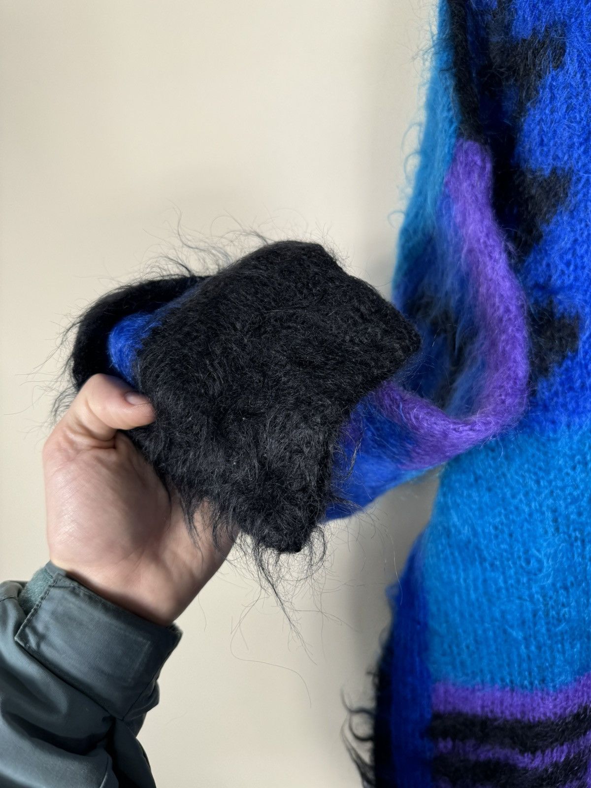 Japanese Brand × Vintage Mohair Avant Garde Vintage England Sweater Size US XL / EU 56 / 4 - 4 Thumbnail