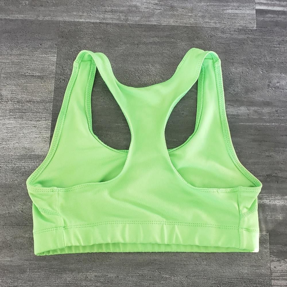 Designer Green Neon BCG Racerback Sport Bra Size ONE SIZE - 2 Thumbnail